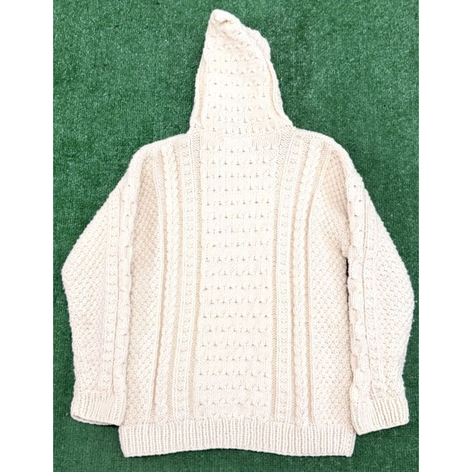 Native Native Knit Jacket Women’s M Full Zip Sweater Cable Chunky Handmade Ecuador Wool Size M / US 6-8 / IT 42-44 - 2 Thumbnail