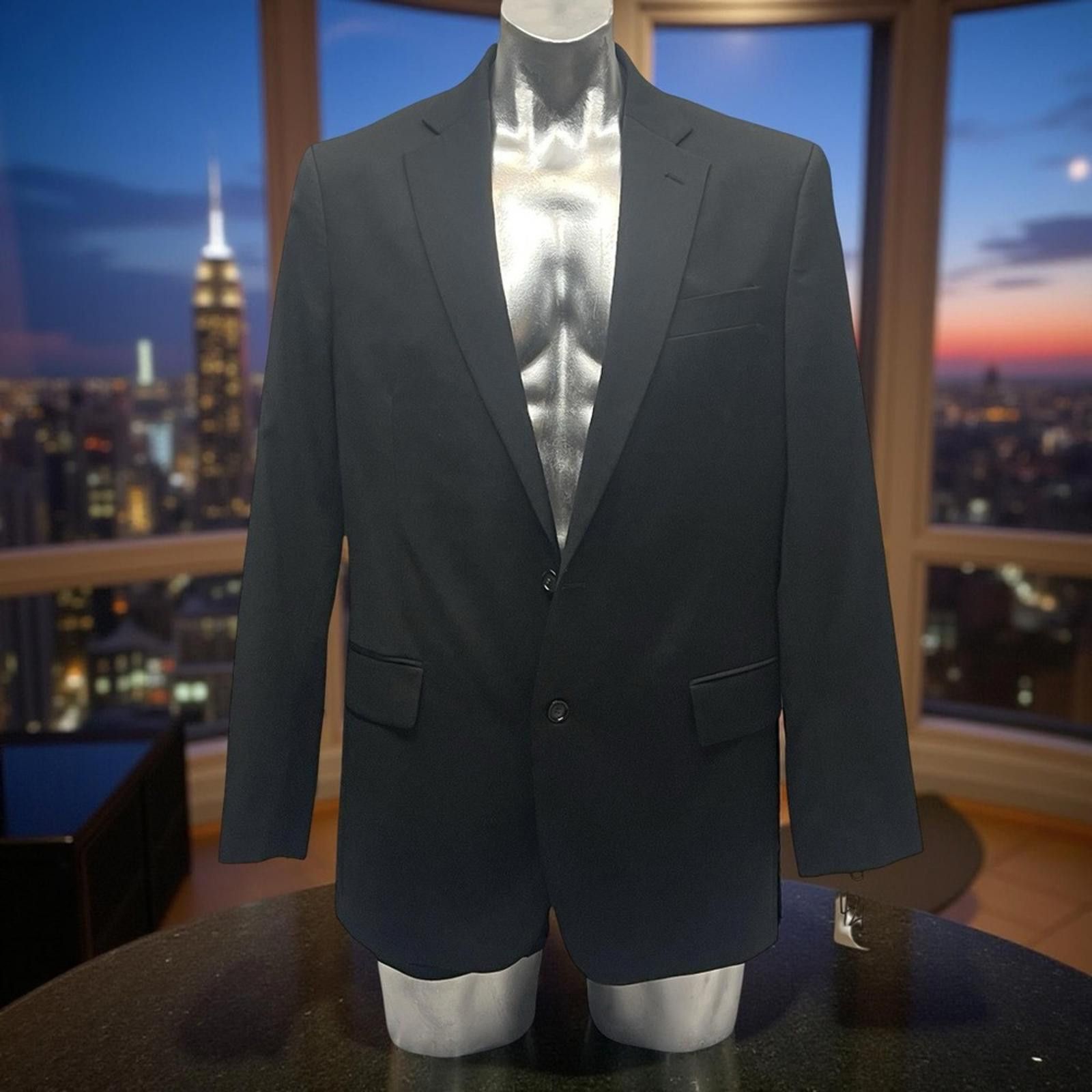 Stafford Stafford Classic Fit Black Men's Blazer size 42R Size 42R - 1 Thumbnail
