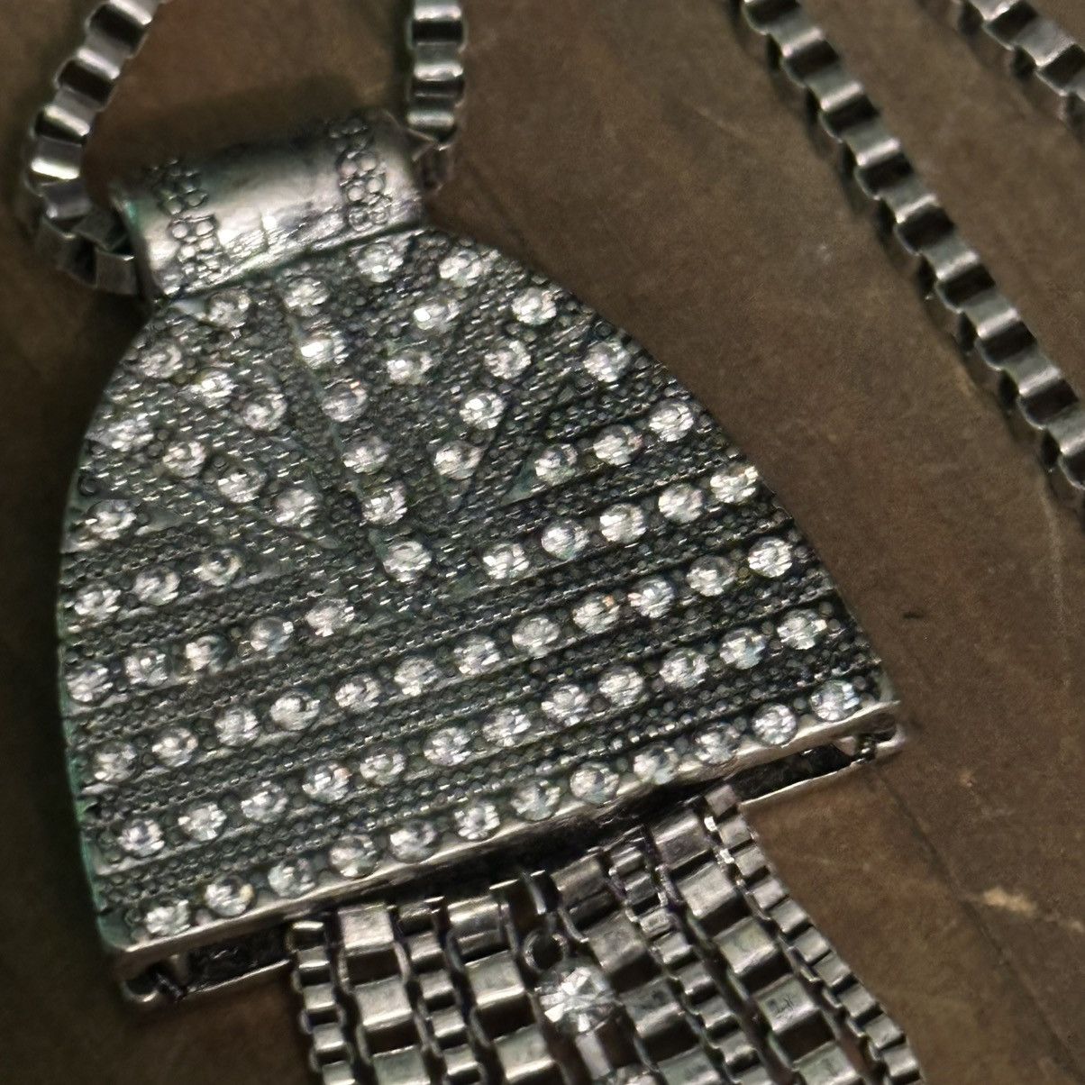 Chicos Chico’s long chain crystal chain tassel pendant necklace Size ONE SIZE - 3 Thumbnail