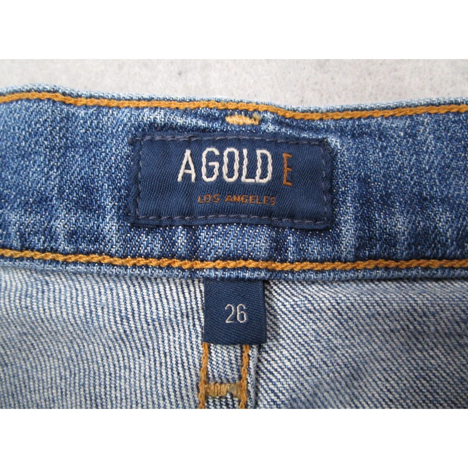 Agolde AGOLDE Jeans Womens ISABEL Slim Boyfriend Ankle Blue 26 Regular Denim 30x25 Cotton Blend Pockets Belt Loops Zip Mid Rise 8.5-10.5in Size 26" / US 2 / IT 38 - 2 Thumbnail