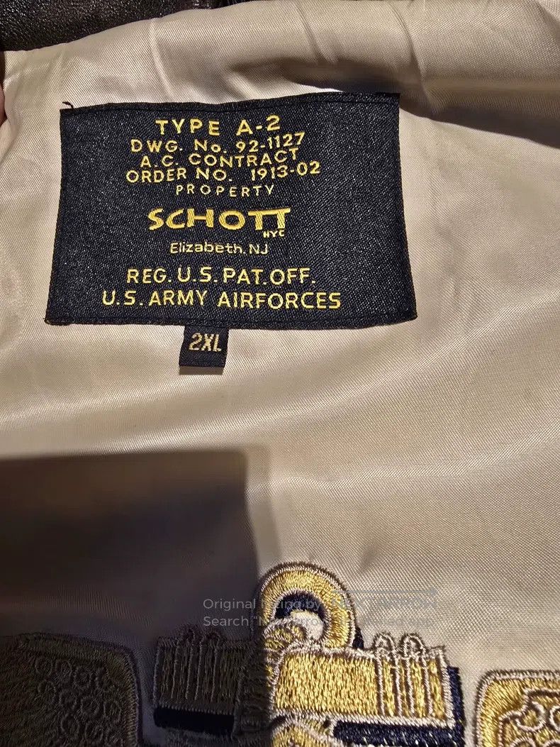 Schott Schott A2 sheepskin out-of-print bomber jacket Size US XL / EU 56 / 4 - 7 Thumbnail
