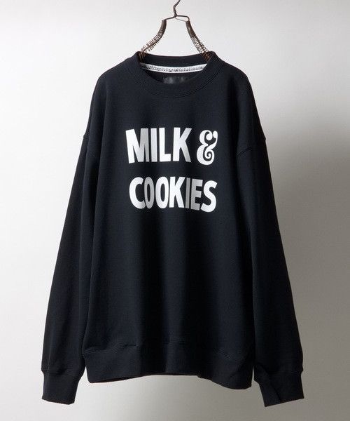 image of Number N Ine Number Nine Milk & Cookies Sweatshirt in Black, Men's (Size Large)