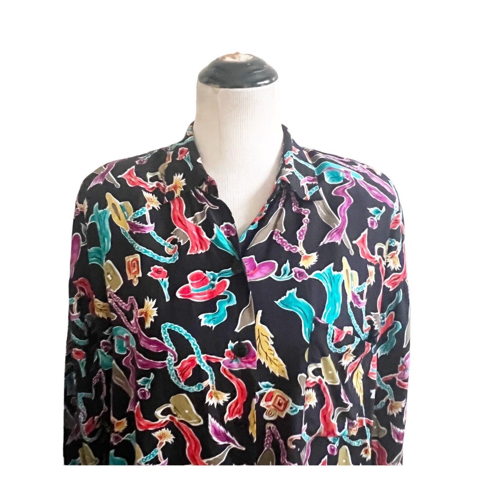 Diane von Furstenberg Diane Von Furstenburg Vintage Decor Button Down Shirt XL Size XL / US 12-14 / IT 48-50 - 4 Thumbnail