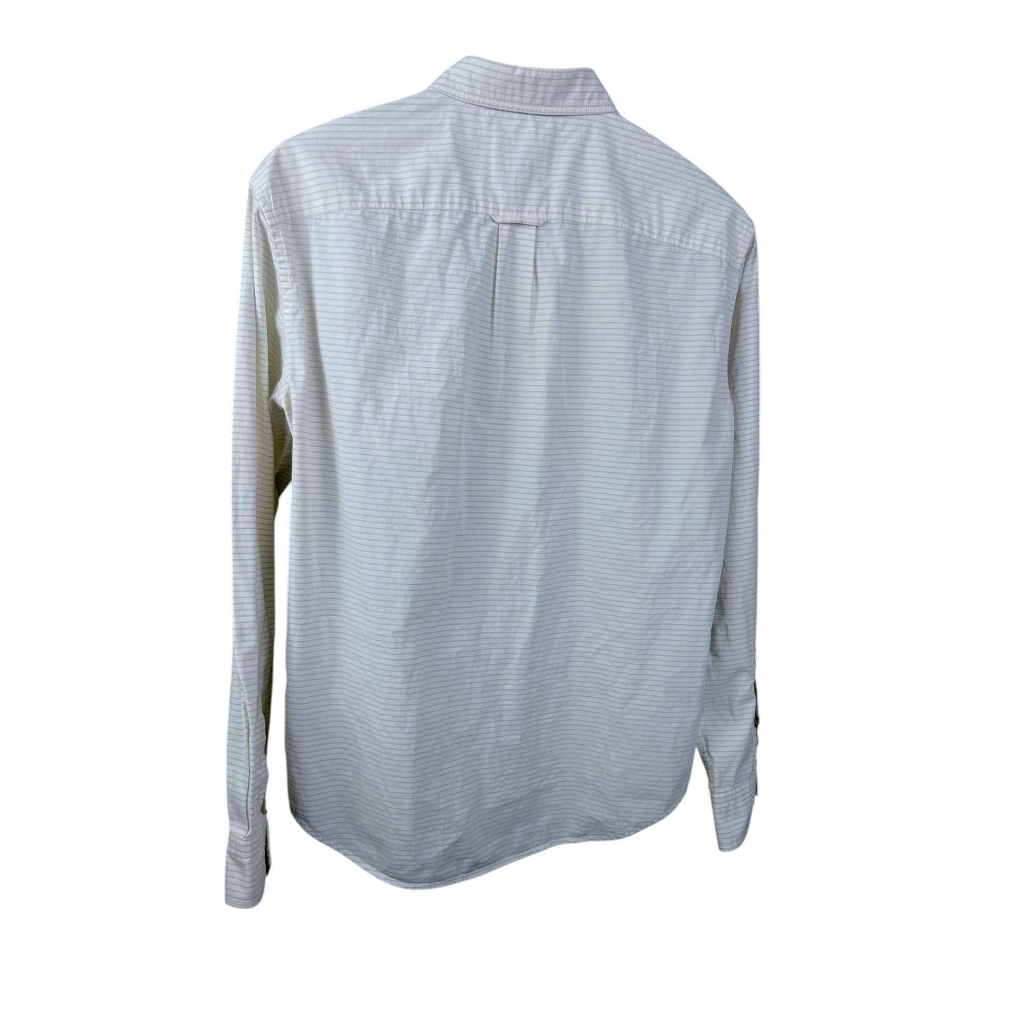 American Eagle Outfitters Men's American Eagle Cream Striped Button-Up Shirt - Size XS Size US XS / EU 42 / 0 - 5 Thumbnail