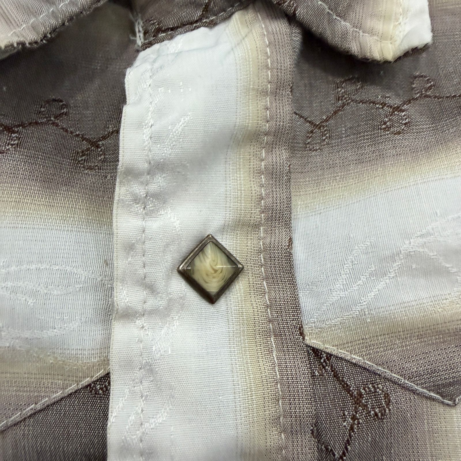 Scully Leather Vintage Scully Western Pearl Snap Shirt Mens Small Brown Size US S / EU 44-46 / 1 - 4 Thumbnail
