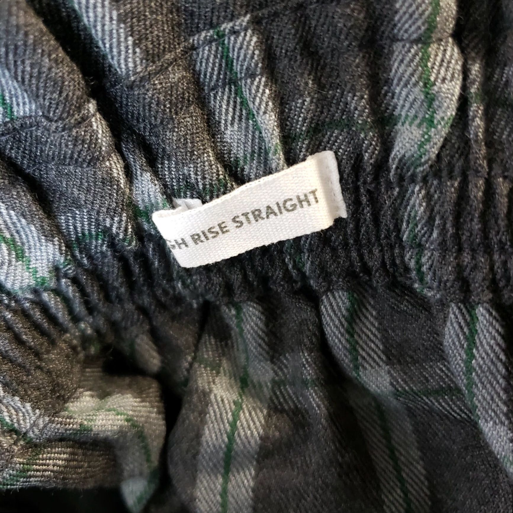 Ann Taylor VINTAGE: Ann Taylor LOFT Womens High Rise Straight Pants Sz Small Gray Green Plaid Size 28" / US 6 / IT 42 - 6 Thumbnail