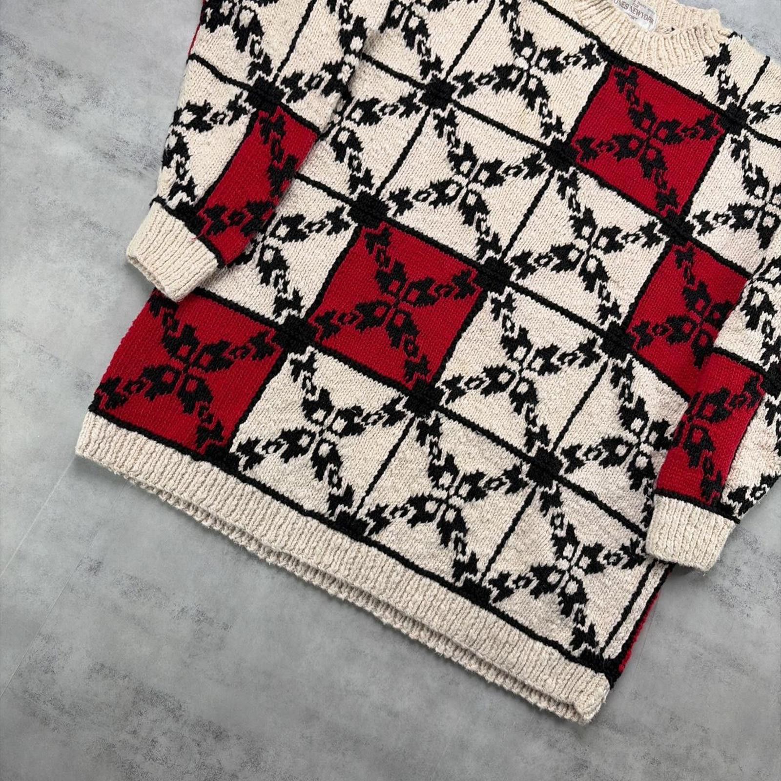 Jones New York Vintage 90’s Jones New York Knit Patterned Sweater Size XL / US 12-14 / IT 48-50 - 4 Thumbnail