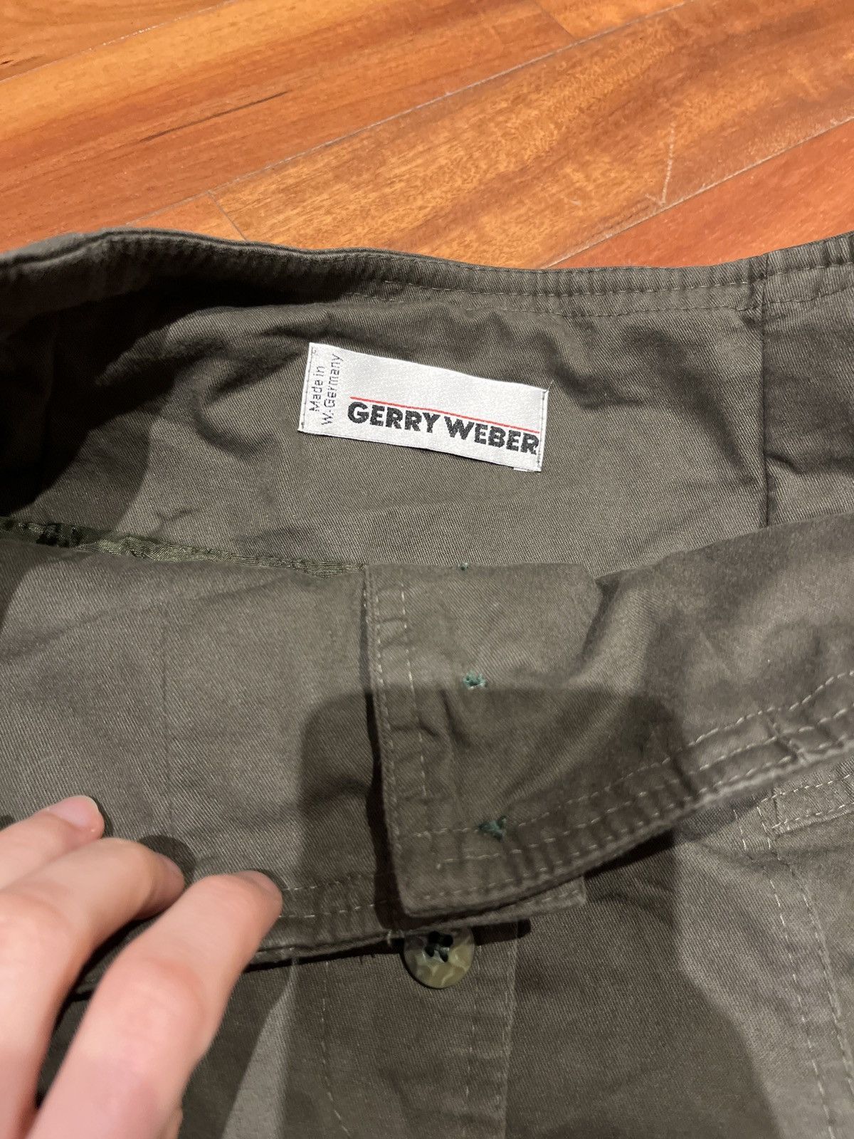 Gerry Weber army green vintage button down pleated maxi skirt Size 30" / US 8 / IT 44 - 5 Thumbnail