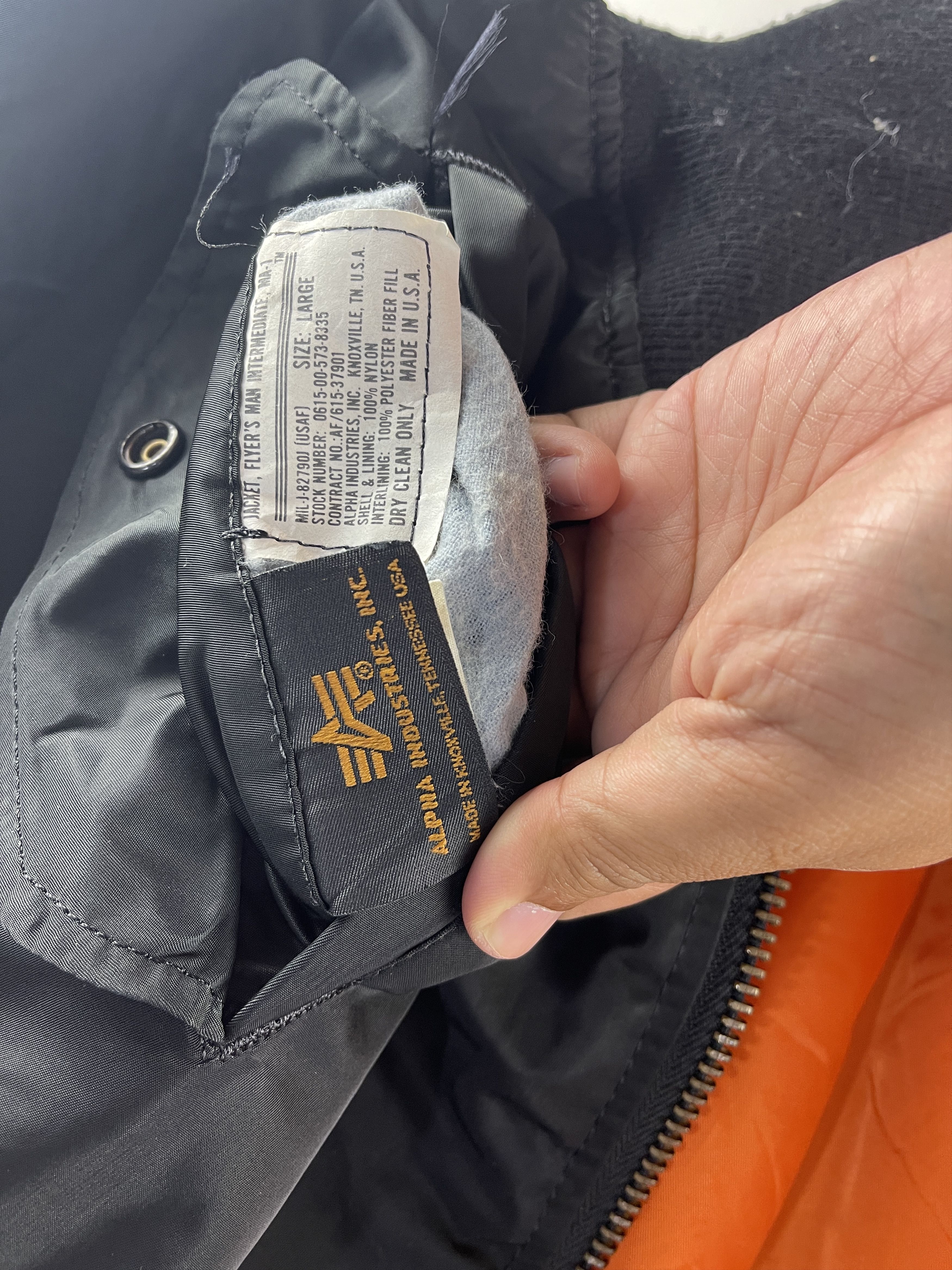 Alpha Industries Vintage Alpha MA-1 Military Style Flight Jacket Size US L / EU 52-54 / 3 - 15 Thumbnail