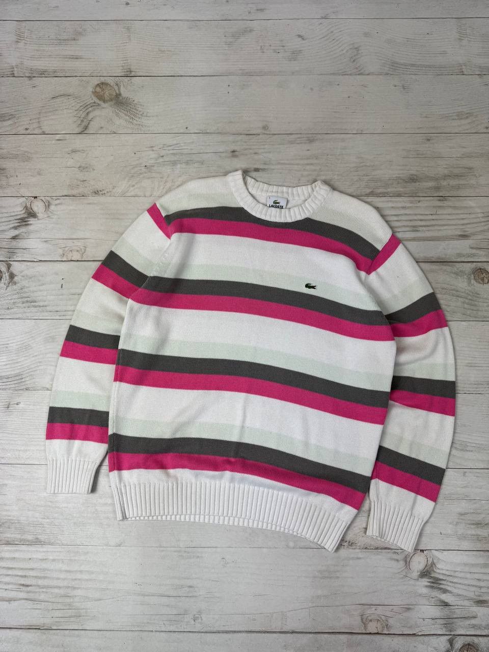 Vintage Lacoste Knit Sweater Striped Y2K