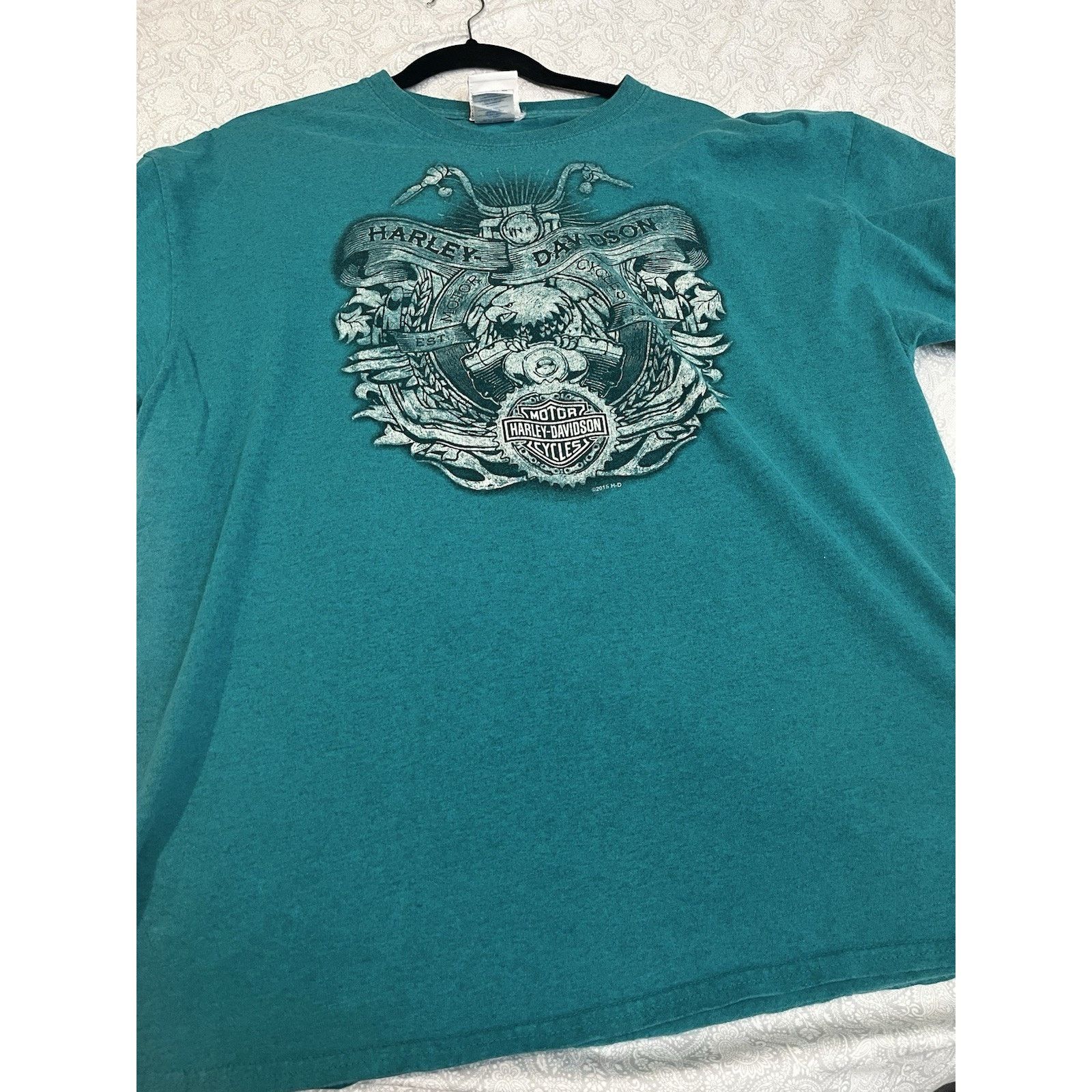 Harley Davidson Harley-Davidson T Shirt XL Teal Lake Havasu City Arizona Size US XL / EU 56 / 4 - 4 Thumbnail