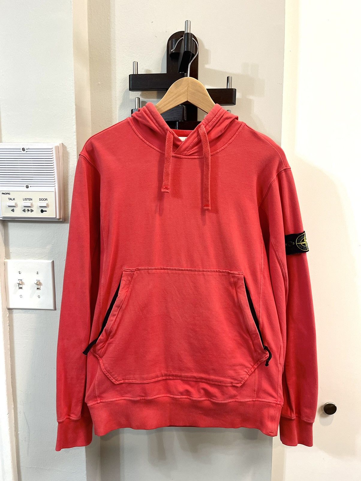 Stone Island Stone Island Hoodie Sweatshirt Coral Red Orange Size Small Grailed
