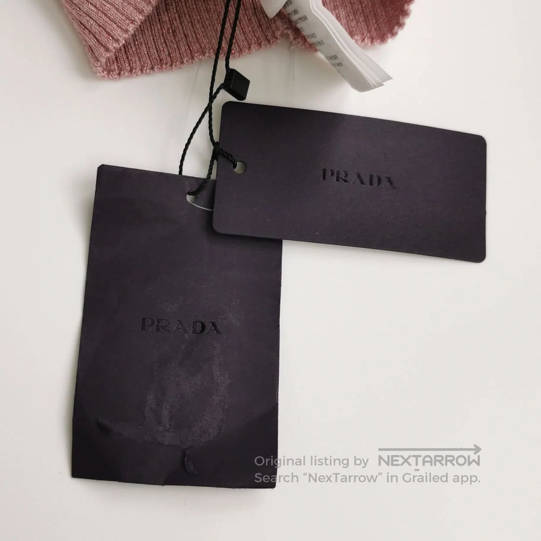 Prada Prada Logo Knit Top in Soft Pink . Size M / US 6-8 / IT 42-44 - 4 Thumbnail