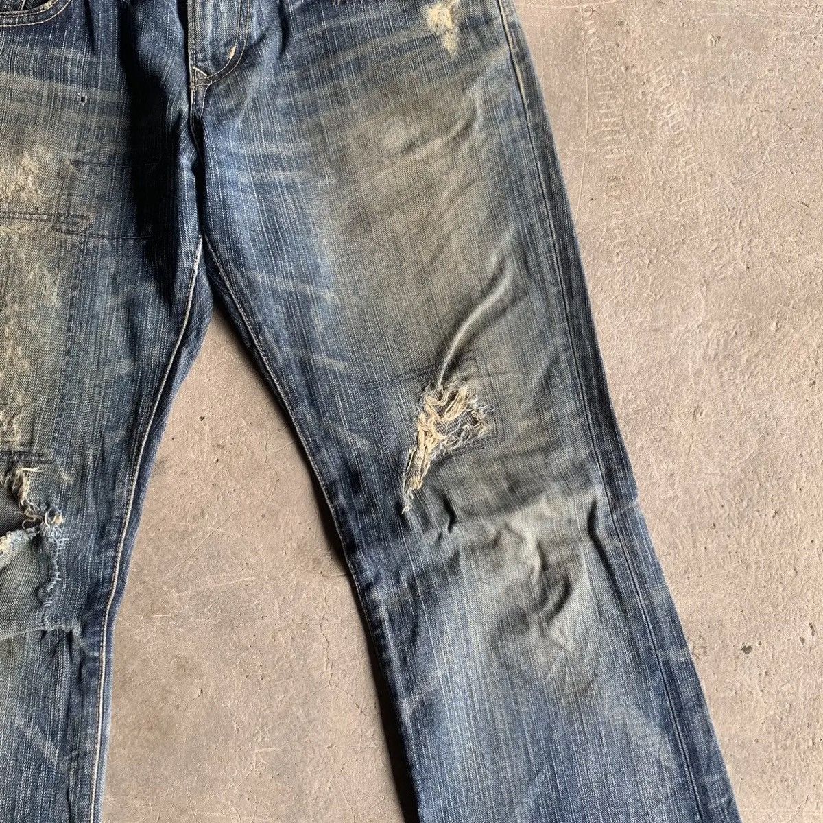 Vintage 🔥THRASHED! FLARE/BOOTCUT VTG EDWIN 401XX Jeans Denim Pants Size US 32 / EU 48 - 6 Thumbnail