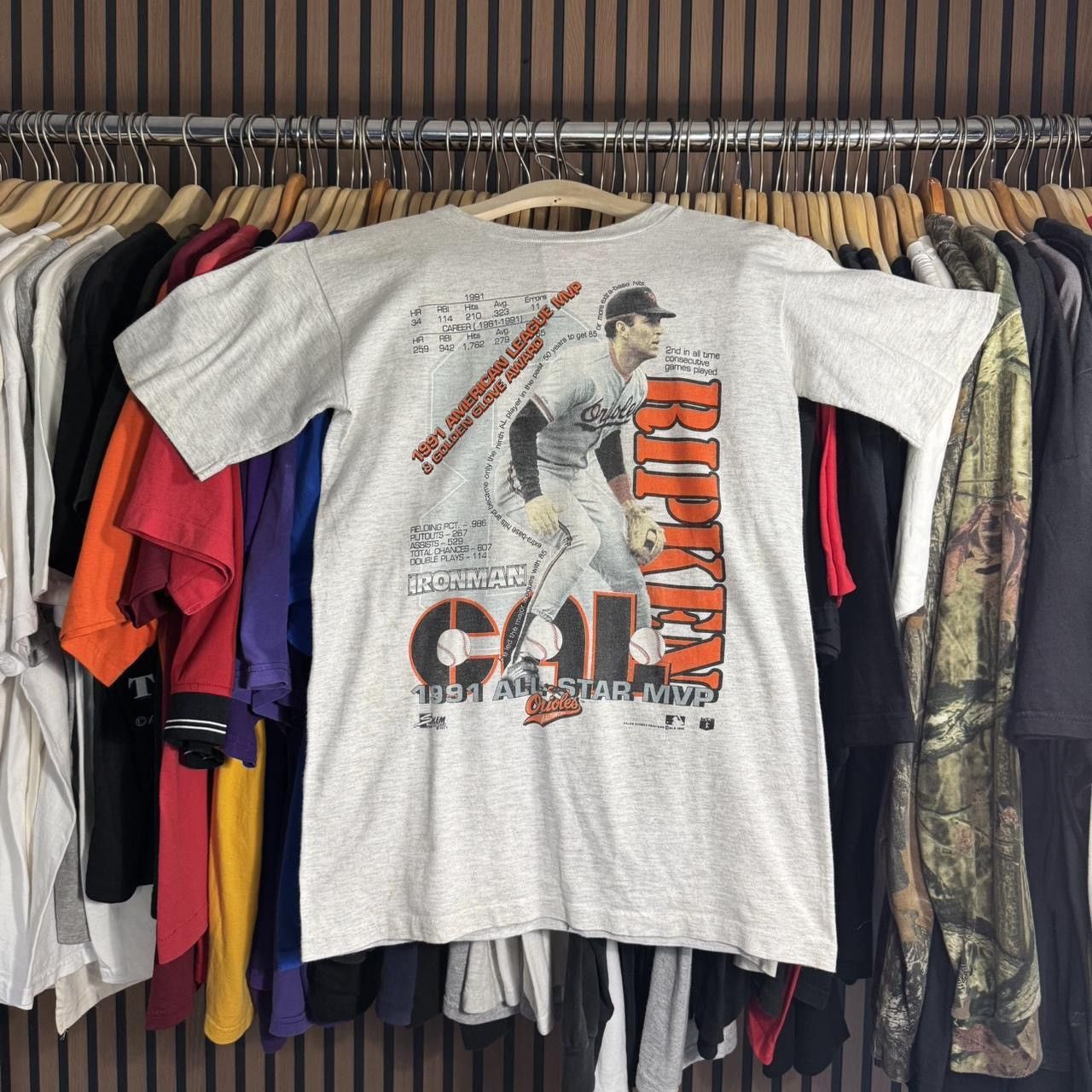 Salem Sportswear VTG 1991 Baltimore Orioles All-Star MVP Cal Ripken Jr. Tee Size US S / EU 44-46 / 1 - 1 Thumbnail