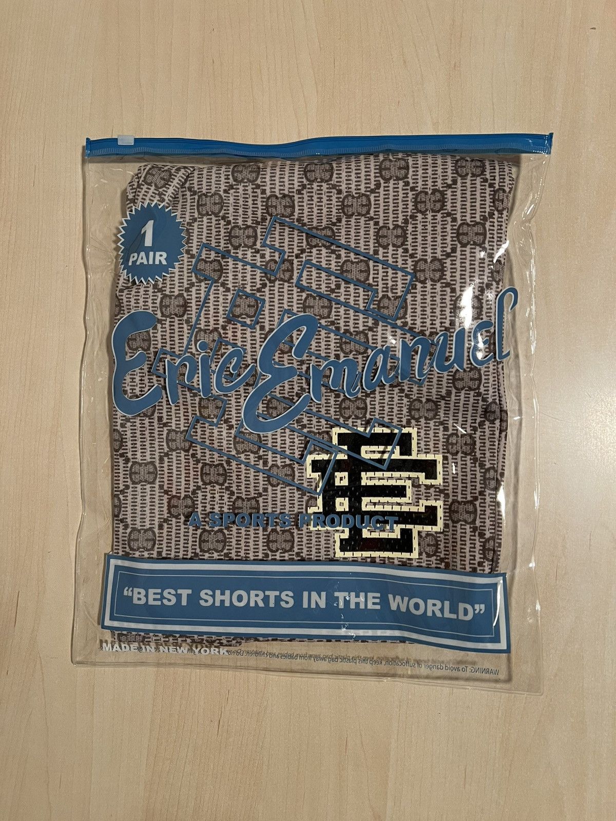 Eric Emanuel Eric Emanuel EE Print Gucci Basic Shorts Beige Black Large Size US 34 / EU 50 - 7 Thumbnail