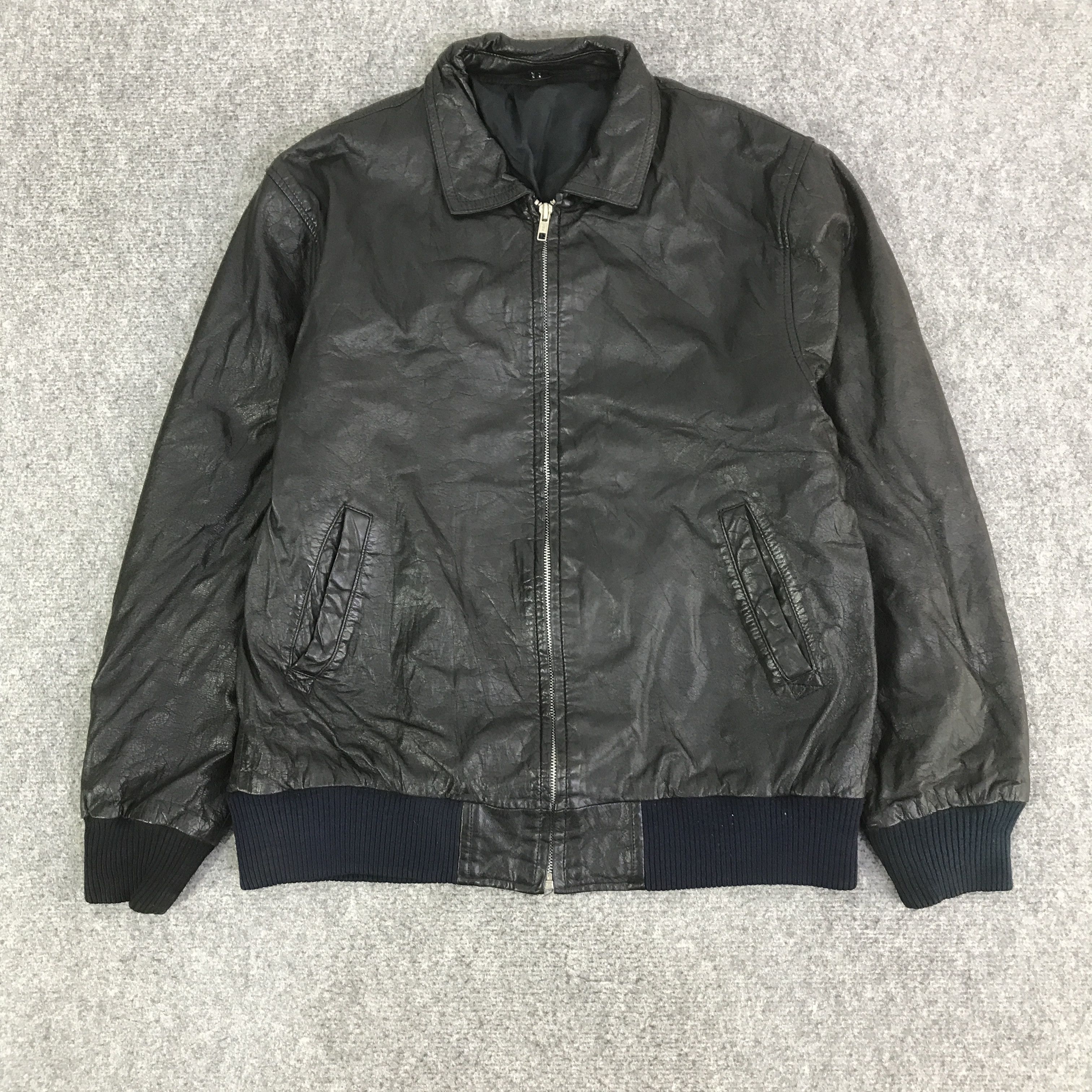 Japanese Brand JAPANESE BRAND LEATHER BOMBER JACKET K116B14 Size US L / EU 52-54 / 3 - 1 Thumbnail