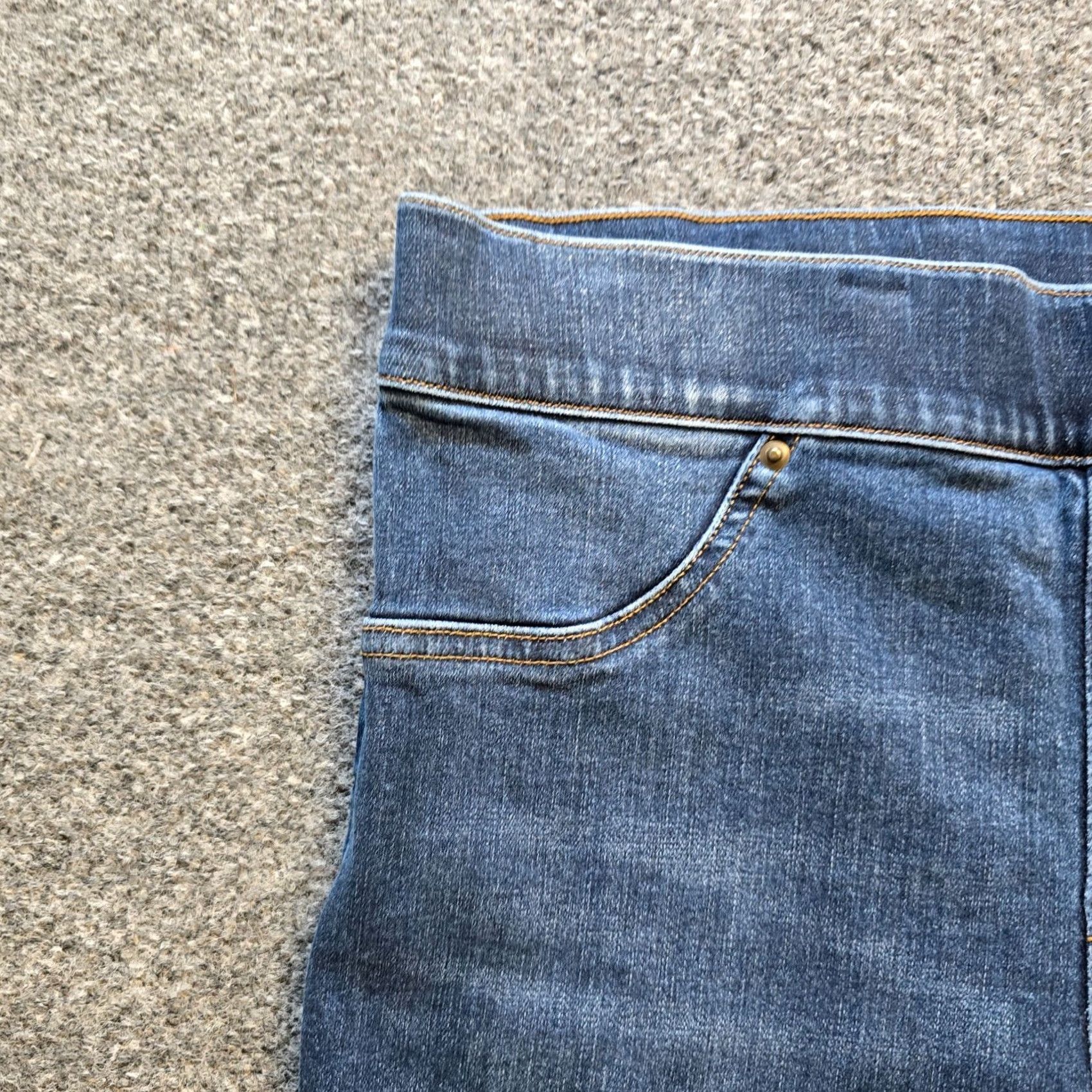 Spanx Spanx Jeans Womens Large Pull On Stretch Distress Raw Hem Skinny Mid Rise Casual Jeans Size 36" / US 14 / IT 50 - 3 Thumbnail