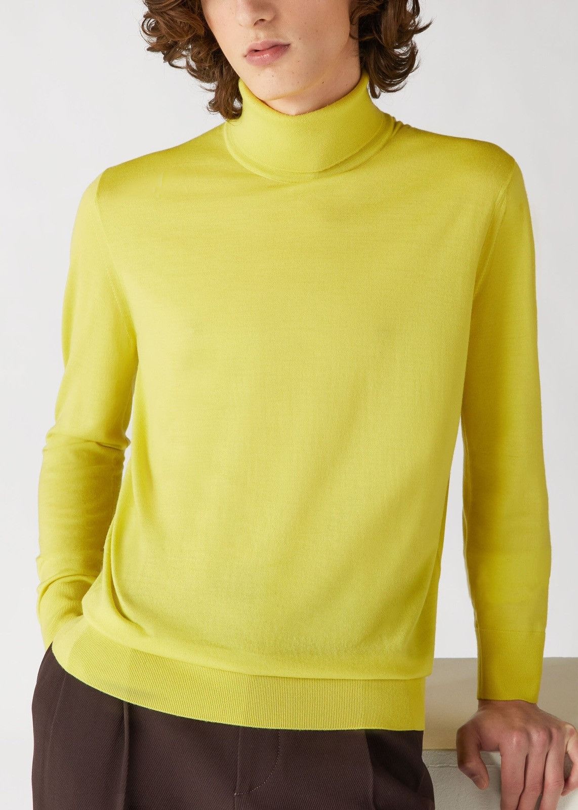 image of Loro Piana O1Loc1C0124 Turtleneck Sweatshirt In Yellow, Men's (Size Large)