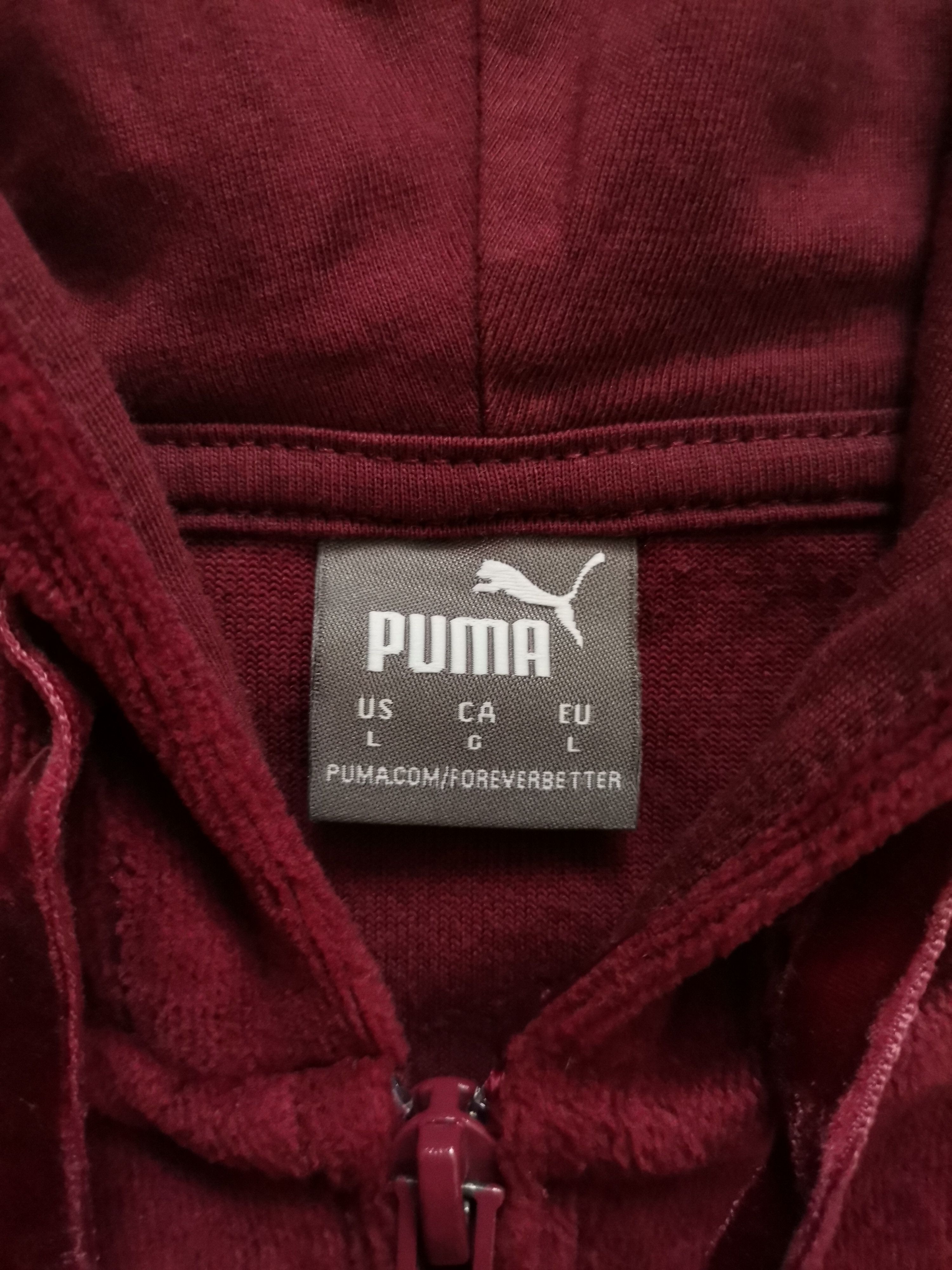 Puma Puma Women's Velour Zip Up Hoodie Size L / US 10 / IT 46 - 3 Thumbnail
