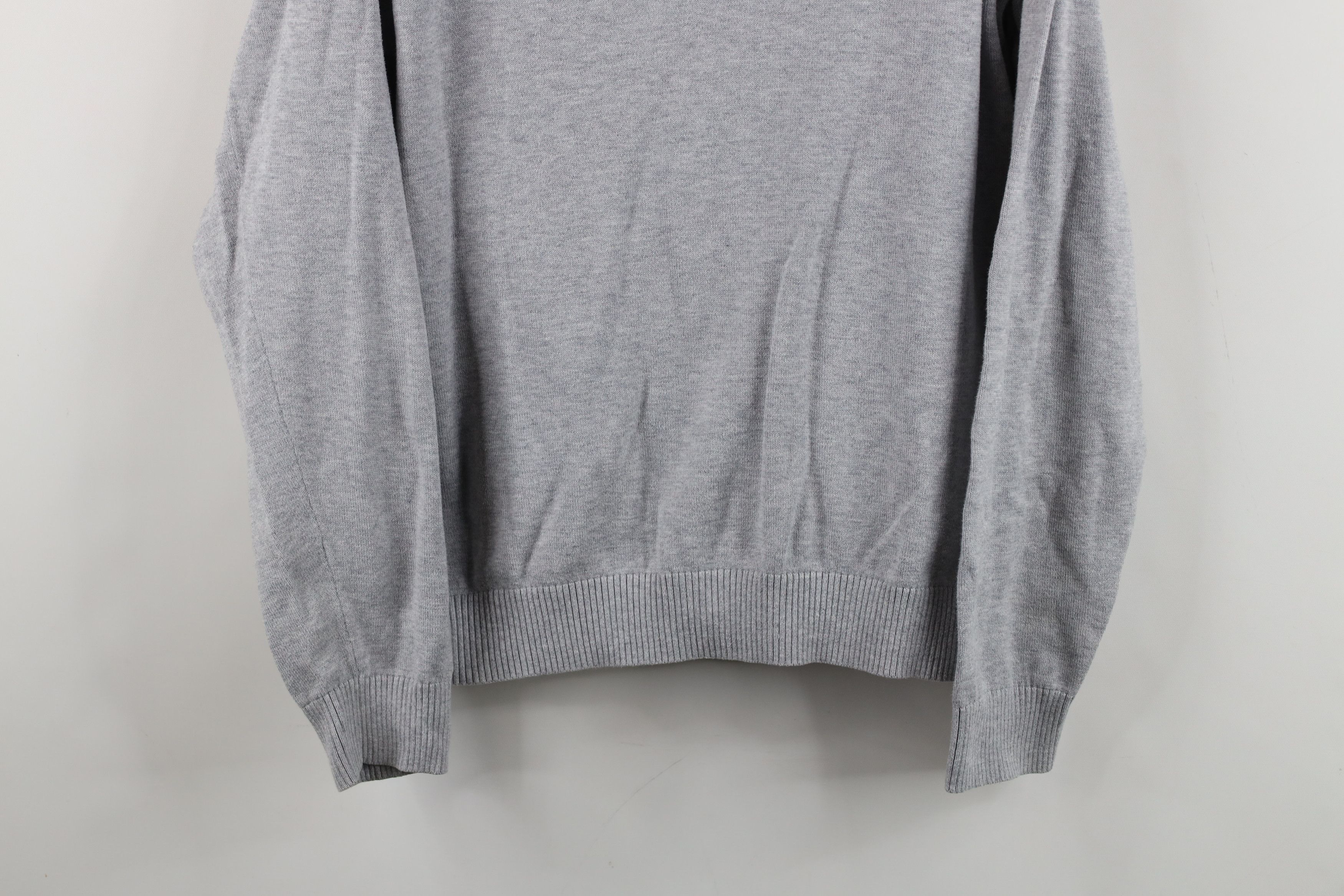 Vineyard Vines Vineyard Vines Logo Cotton Ribbed Knit Half Zip Sweater Gray Size US M / EU 48-50 / 2 - 3 Thumbnail