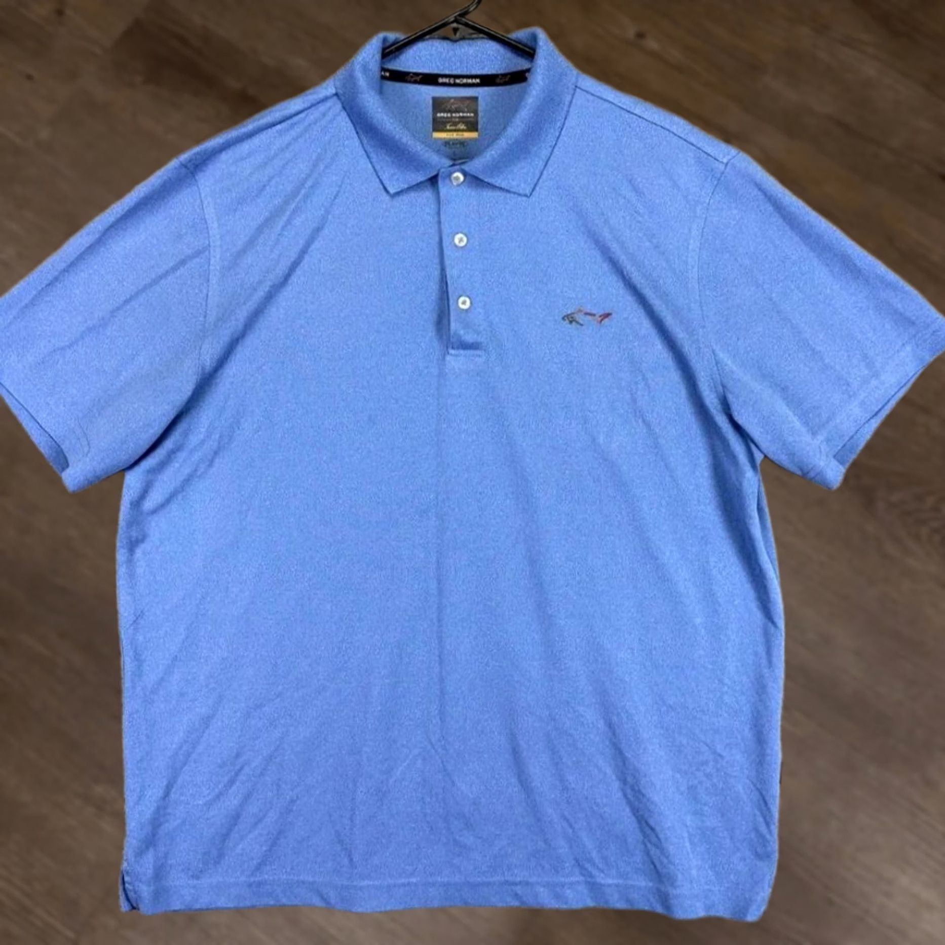 Tasso Elba Greg Norman Golf Polo Shirt Mens Large Play Dry Blue Tasso Elba Logo Rugby Size US L / EU 52-54 / 3 - 1 Thumbnail