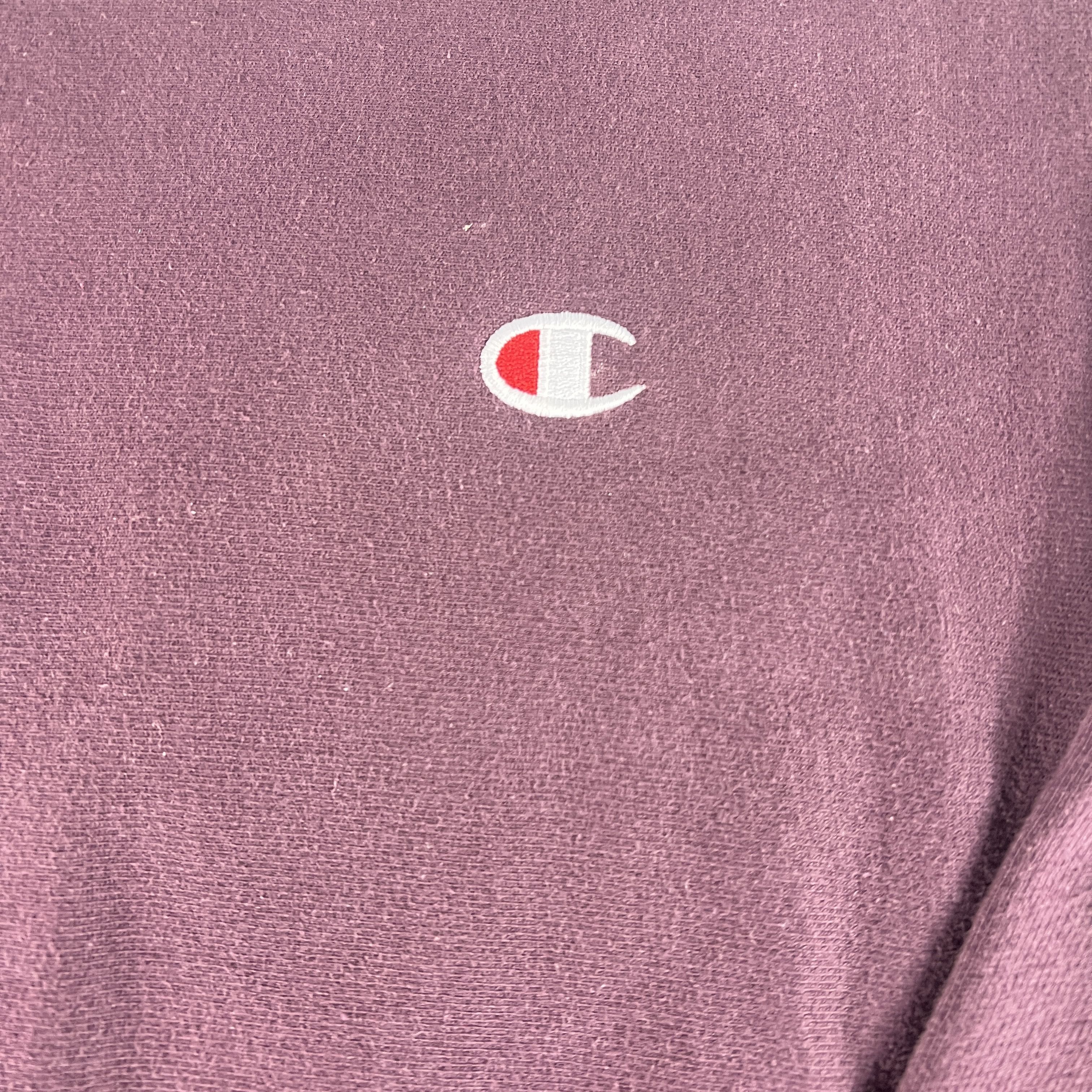 Champion × Vintage Y2K Champion Reverse Weave Sweatshirt Purple Logo Crewneck Size US M / EU 48-50 / 2 - 2 Thumbnail