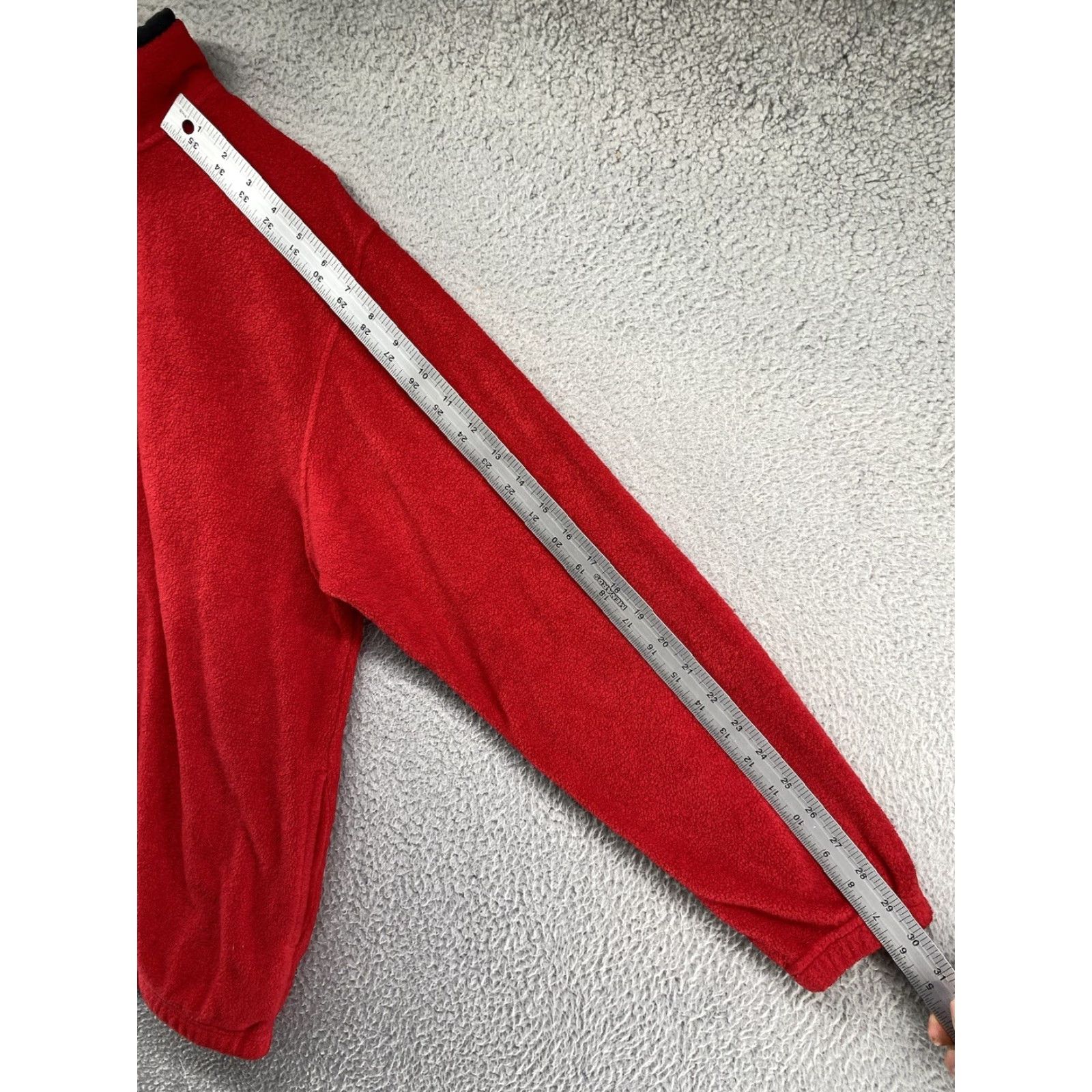 JCPenney VINTAGE USA Olympics Mens Red Pullover Jacket JC Penney 1/4 Snap SZ L Size US L / EU 52-54 / 3 - 6 Thumbnail