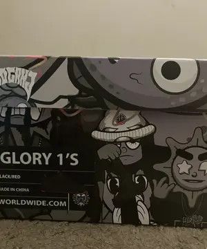 Glo Gang Glory Boyz Glory 1's Chief Keef AF1's BLACK/RED *Never Worn* Size US 10.5 / EU 43-44 - 7 Thumbnail