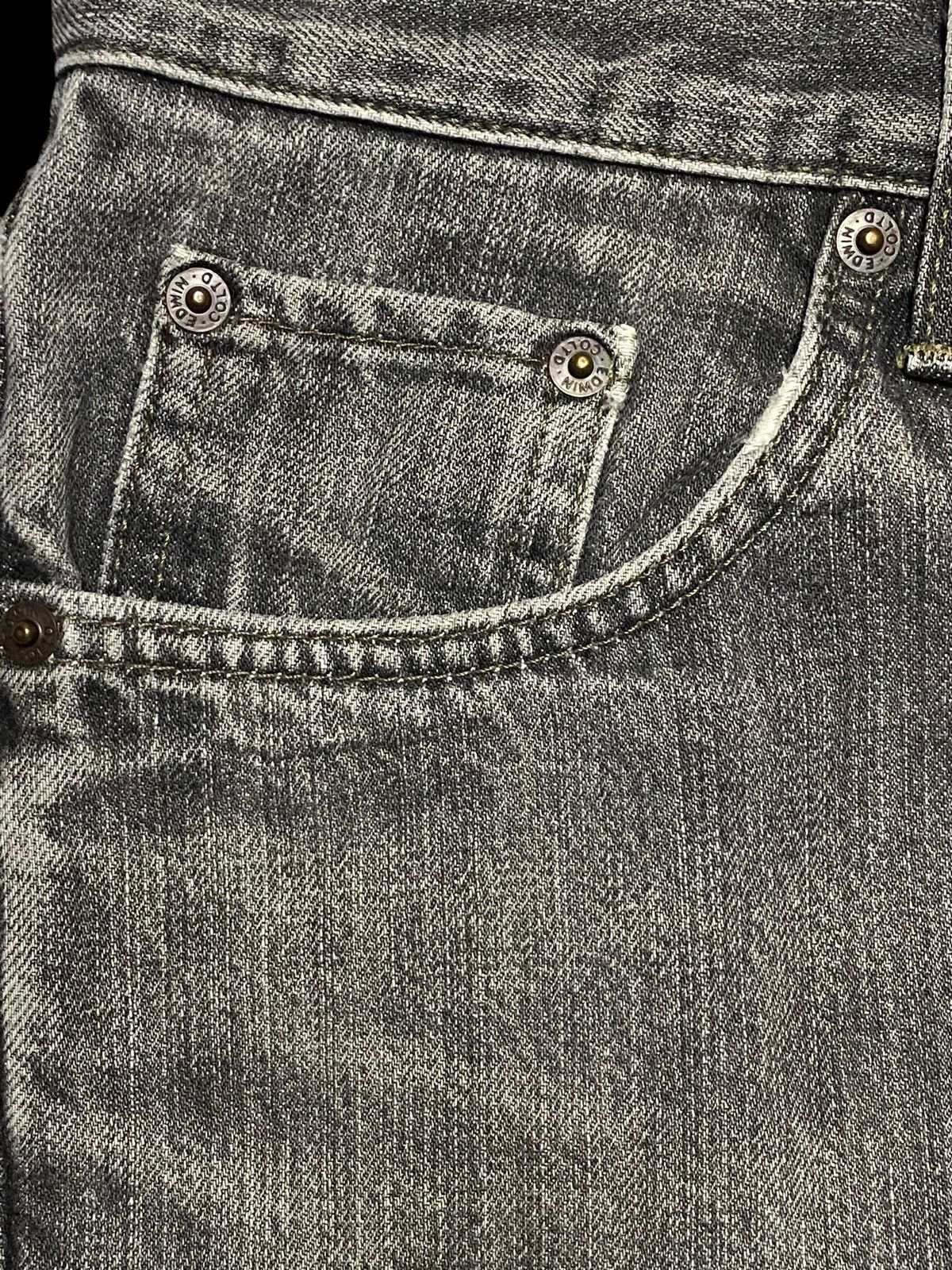 Japanese Brand Vintage Edwin 403 Black Denim Distressed Loose Jeans Size US 31 - 10 Thumbnail