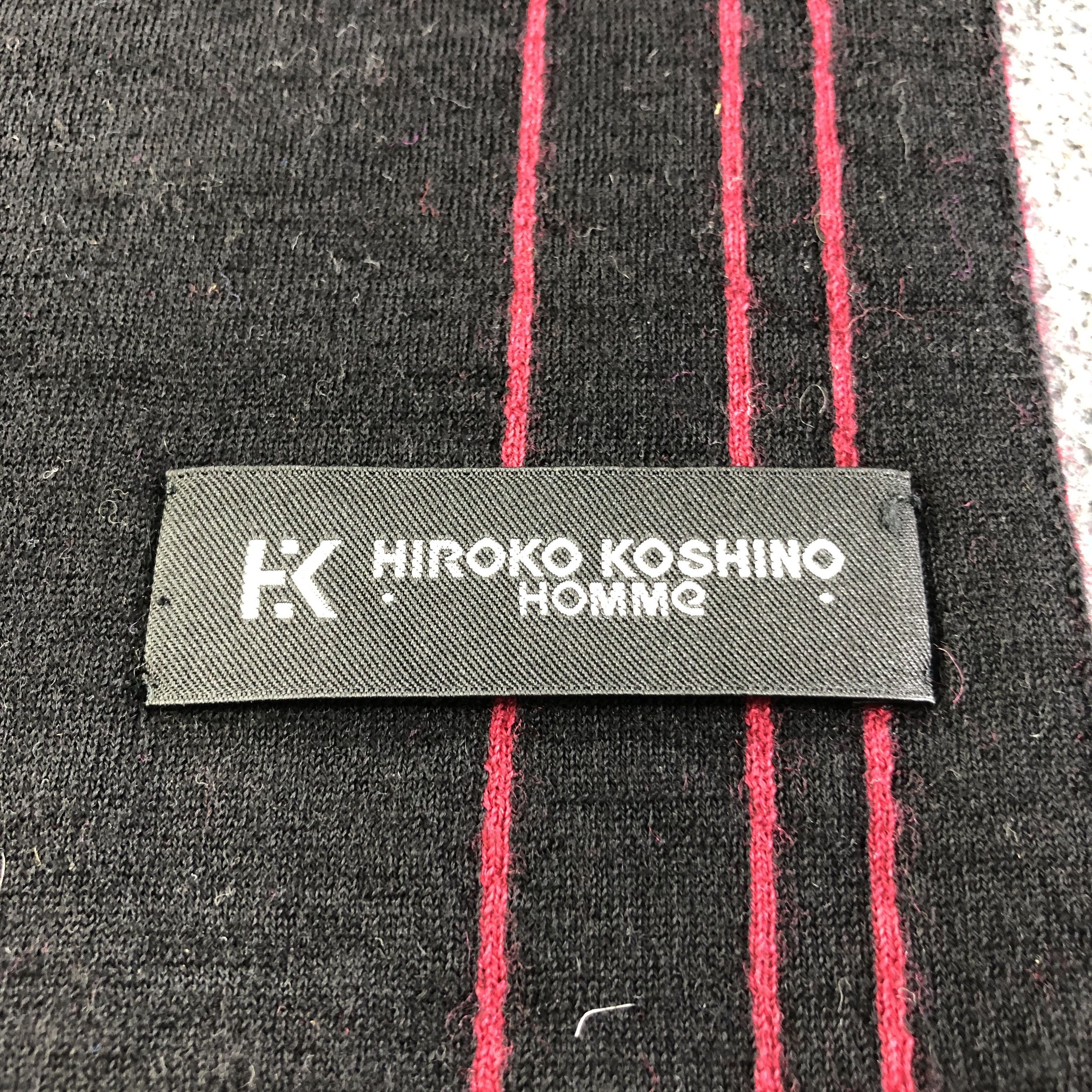 Hiroko Koshino Homme Hiroko Koshino Striped Merino Scarf Muffler Neckwear V2726 Size ONE SIZE - 4 Thumbnail