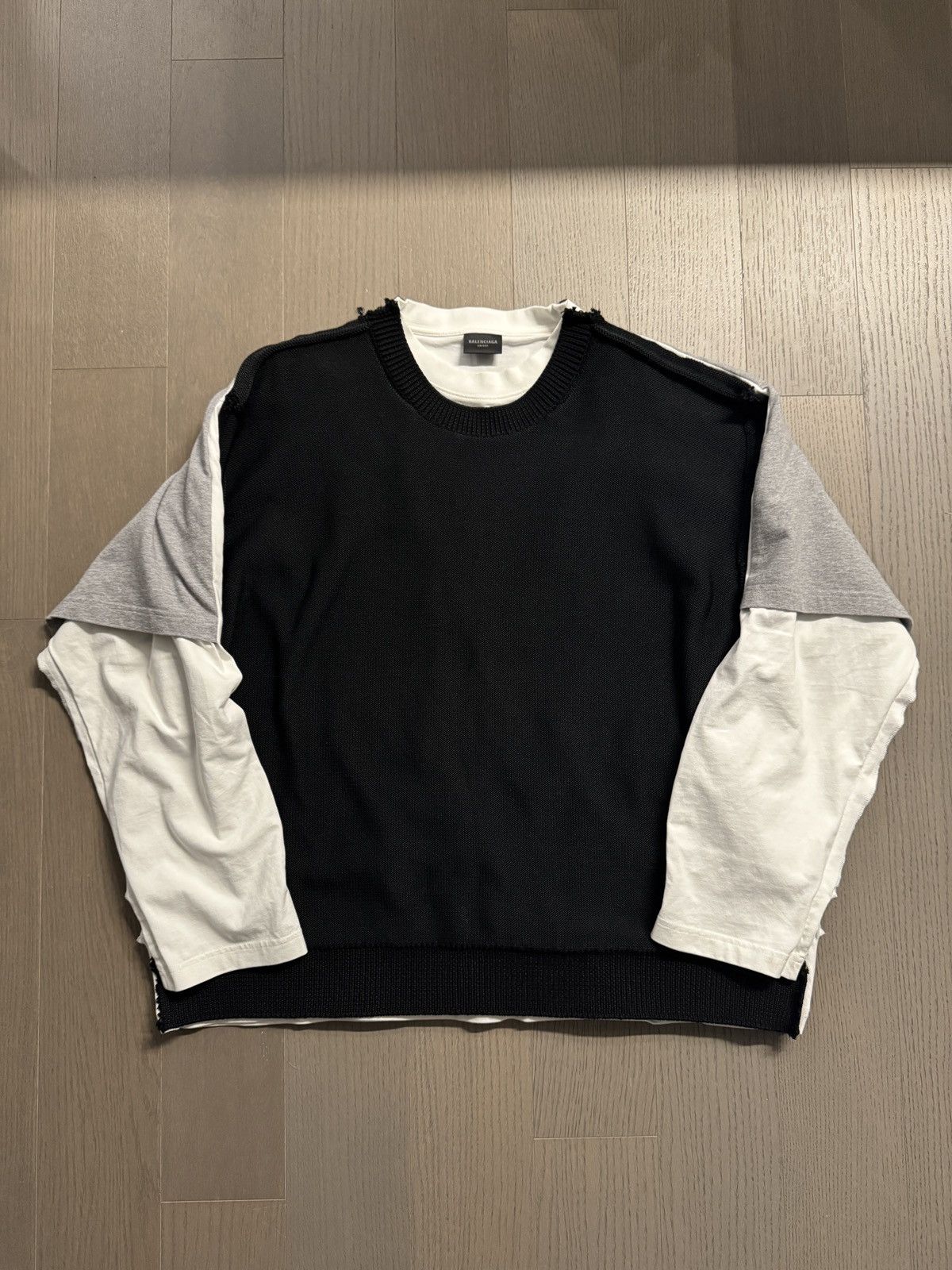 Balenciaga Balenciaga 3B Sports Icon Hybrid Sweater Size US M / EU 48-50 / 2 - 1 Thumbnail