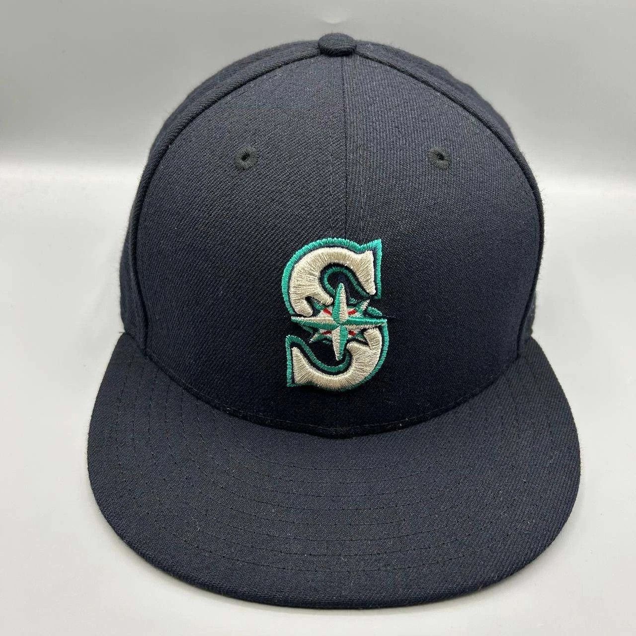 New Era Seattle Mariners Hat Men 8 Black MLB Embroidered Fitted Cap Size ONE SIZE - 1 Thumbnail