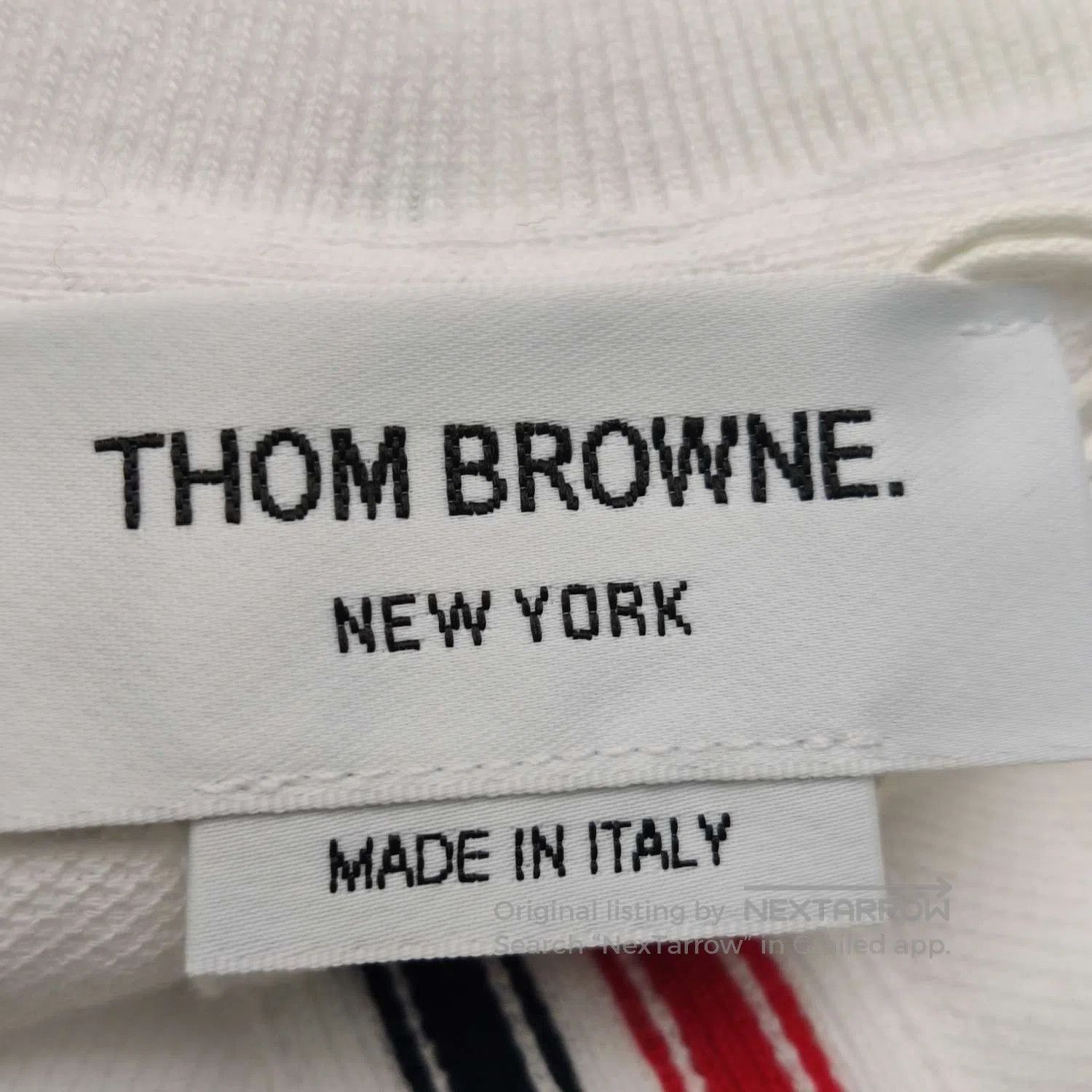 Thom Browne Thom Browne Cotton Contrast Stripe Crew Neck T-Shirt. Size US M / EU 48-50 / 2 - 4 Thumbnail