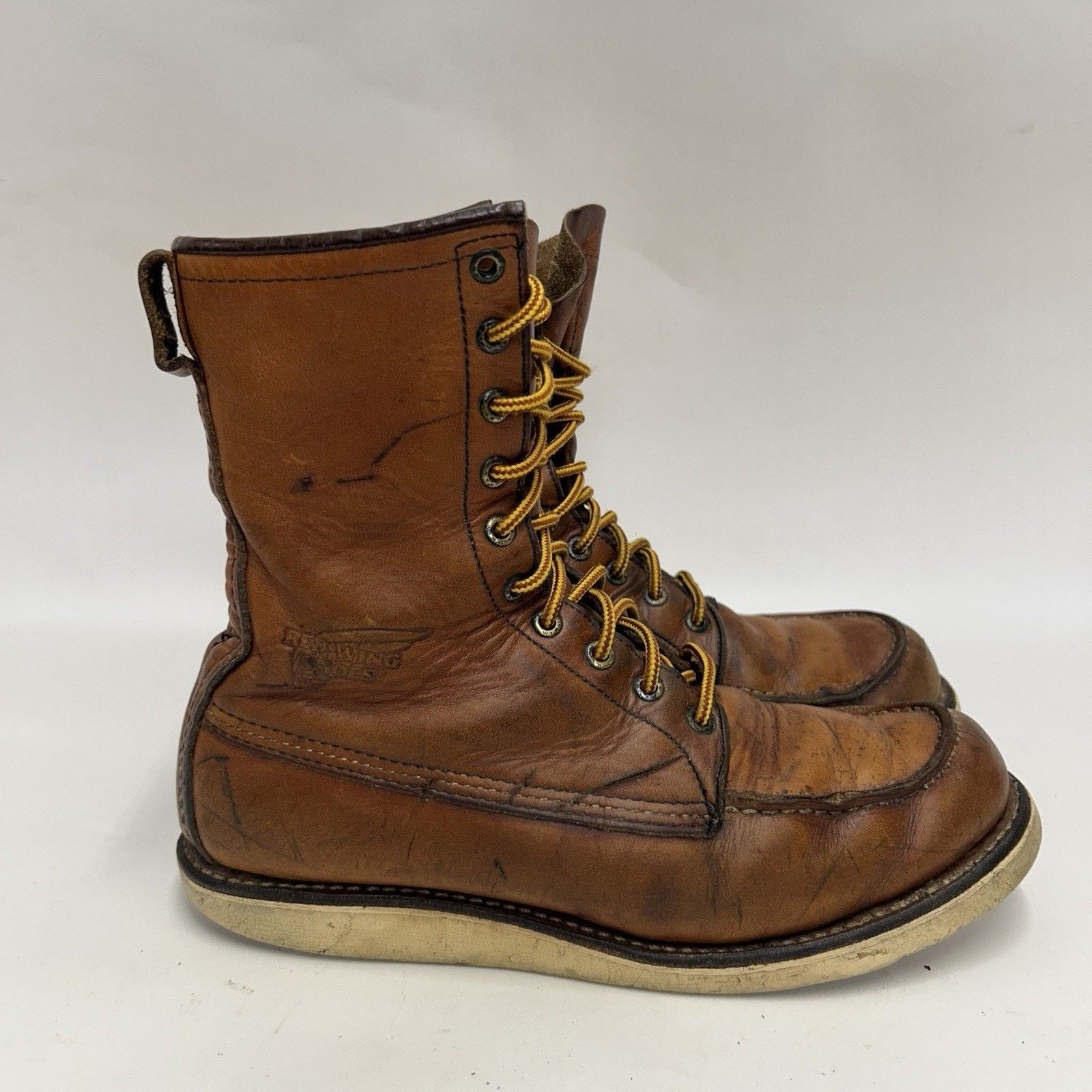 Red Wing Red Wing 10877 8” Leather Moc Toe Heritage Boots “Brown” Size US 10 / EU 43 - 4 Thumbnail