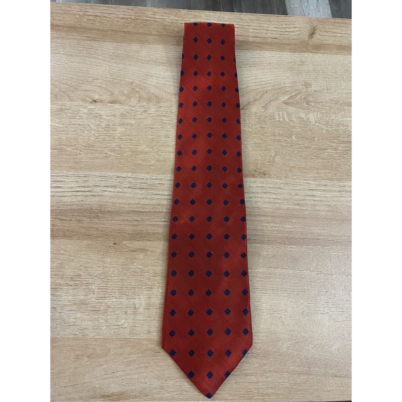 Daniel Hechter Daniel Hechter Paris Red Blue Flower Neck Tie, MSRP $89 Size ONE SIZE - 4 Thumbnail