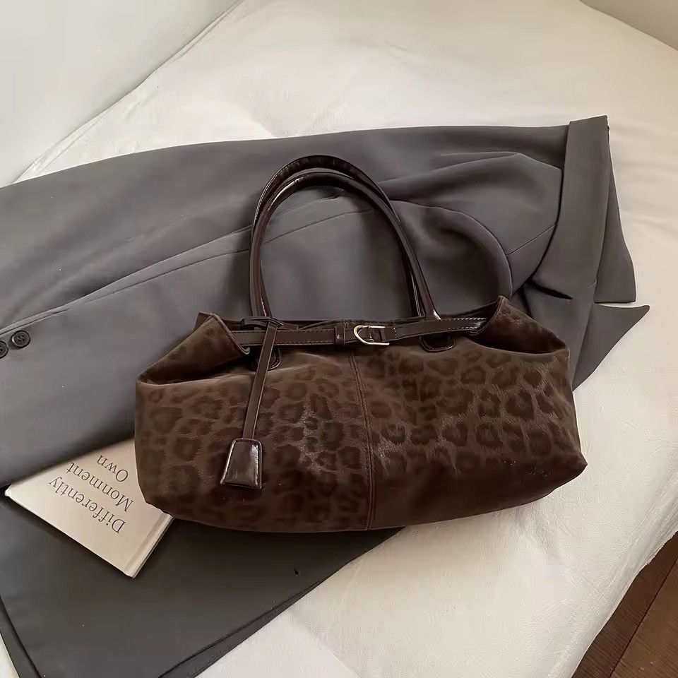 Other Leopard Retro Style PU Leather Tote Shoulder Bag Size ONE SIZE - 3 Thumbnail