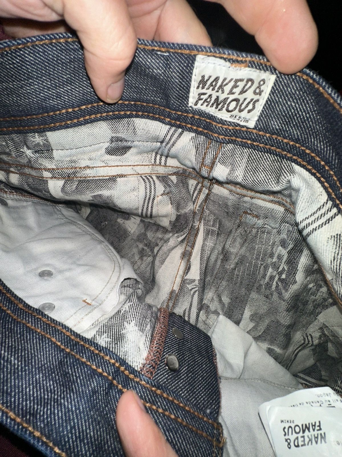 Naked & Famous Naked & Famous Weird Guy Jeans Vintage Nudes Print Size US 29 - 8 Thumbnail