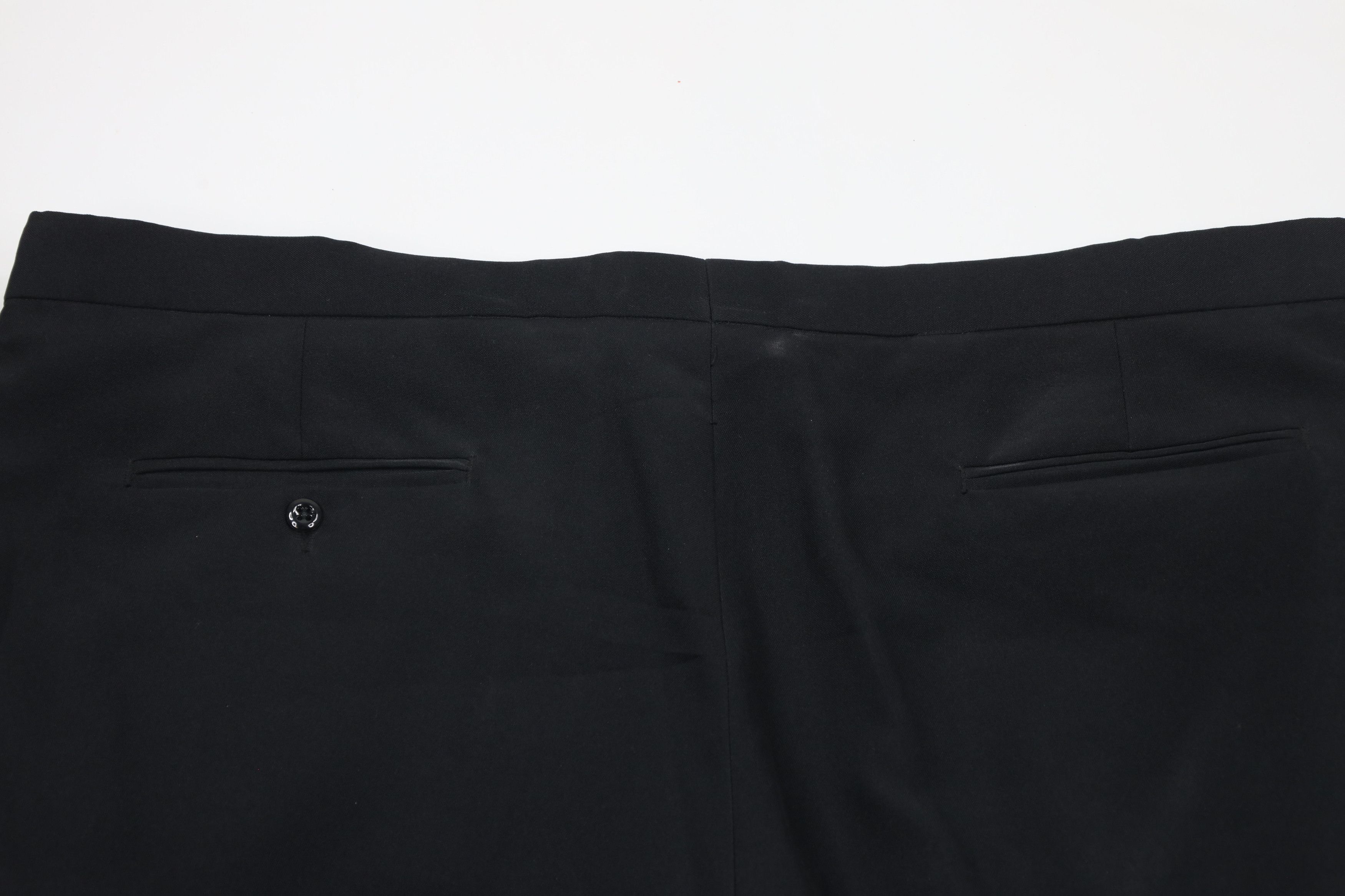 Vintage Vintage 90s Satin Striped Buckle Waist Tuxedo Pants Black Size US 44 / EU 60 - 9 Thumbnail