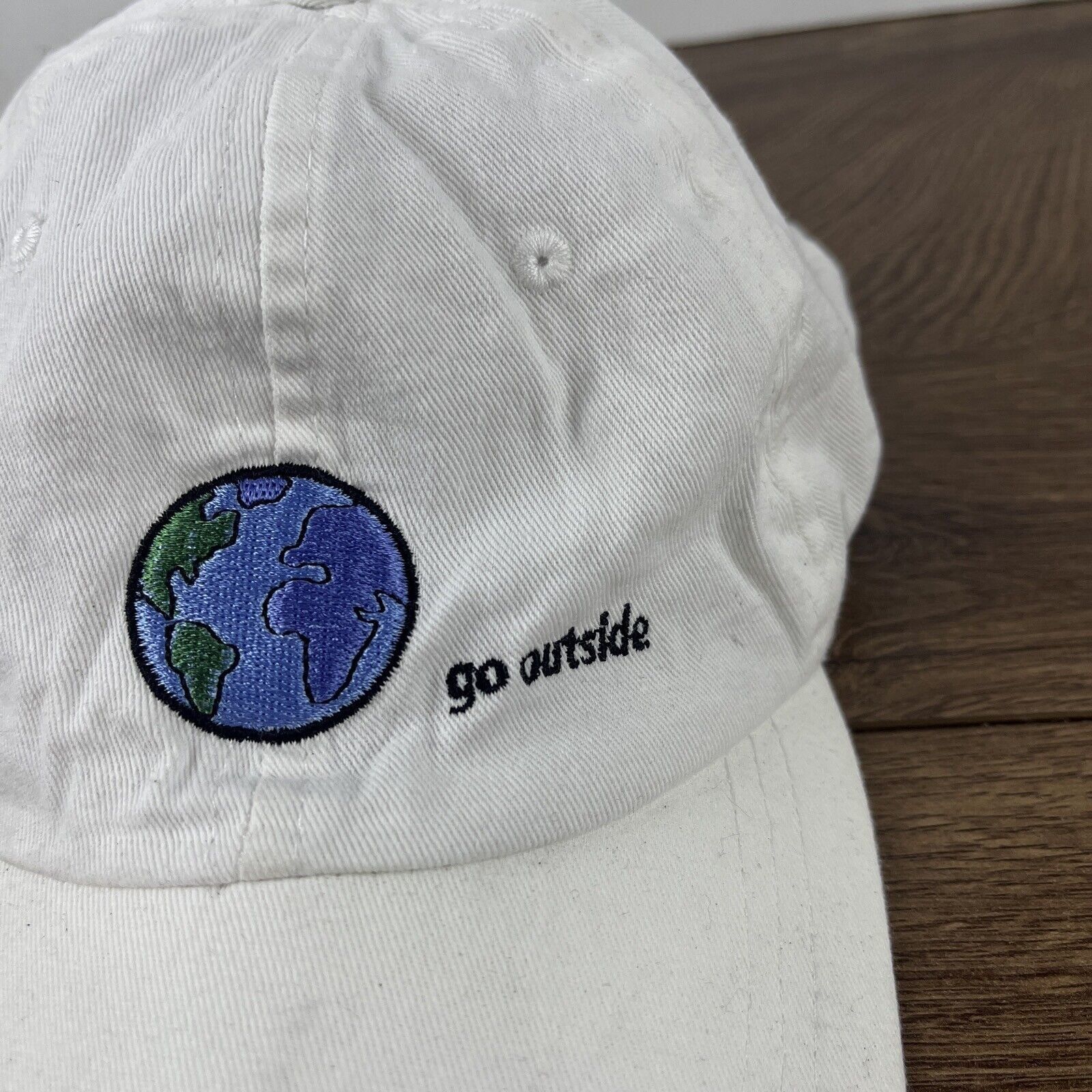 Other Go Outside Hat World Globe Hat White Hat Adjustable Adult Si Size ONE SIZE - 6 Thumbnail