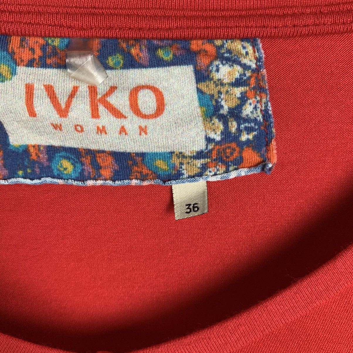 Other Ivko Woman V-Neck Long Sleeve T-Shirt Red Size 36 Luxury Size XS / US 0-2 / IT 36-38 - 10 Thumbnail