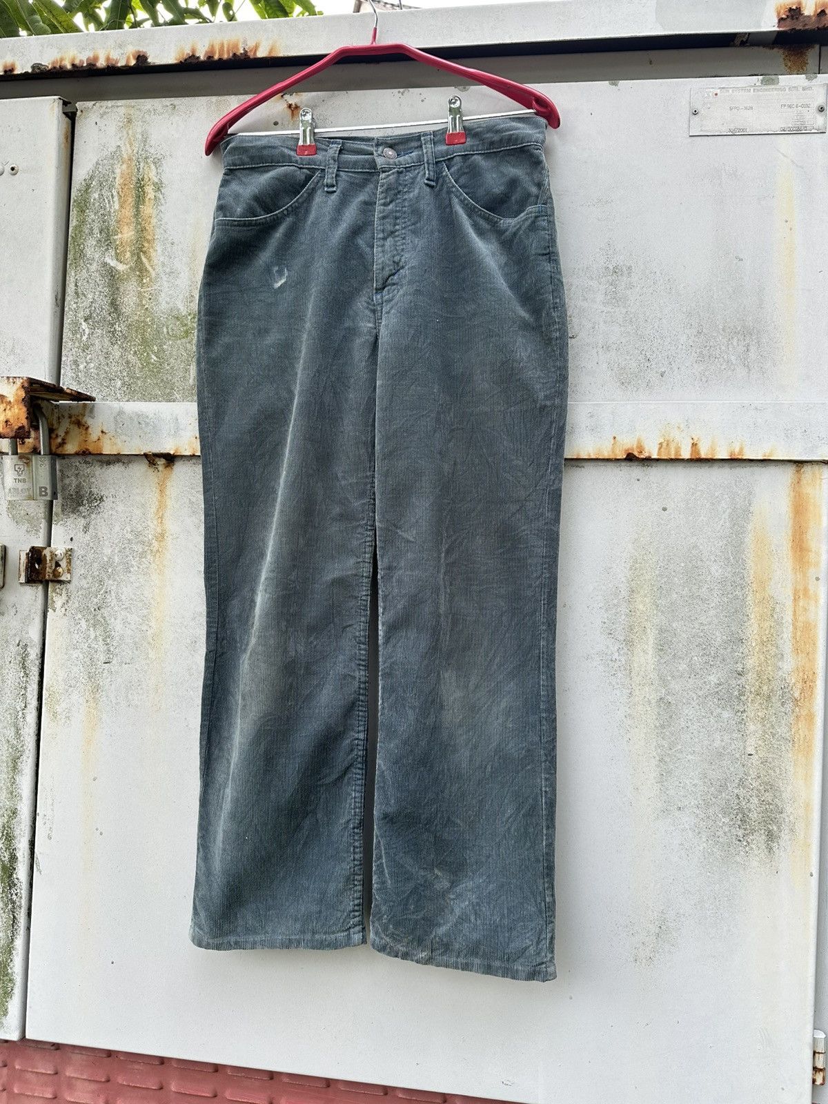Levi's 👹THRASHED Faded Levis Corduroy Baggy Jeans Size US 27 - 3 Thumbnail