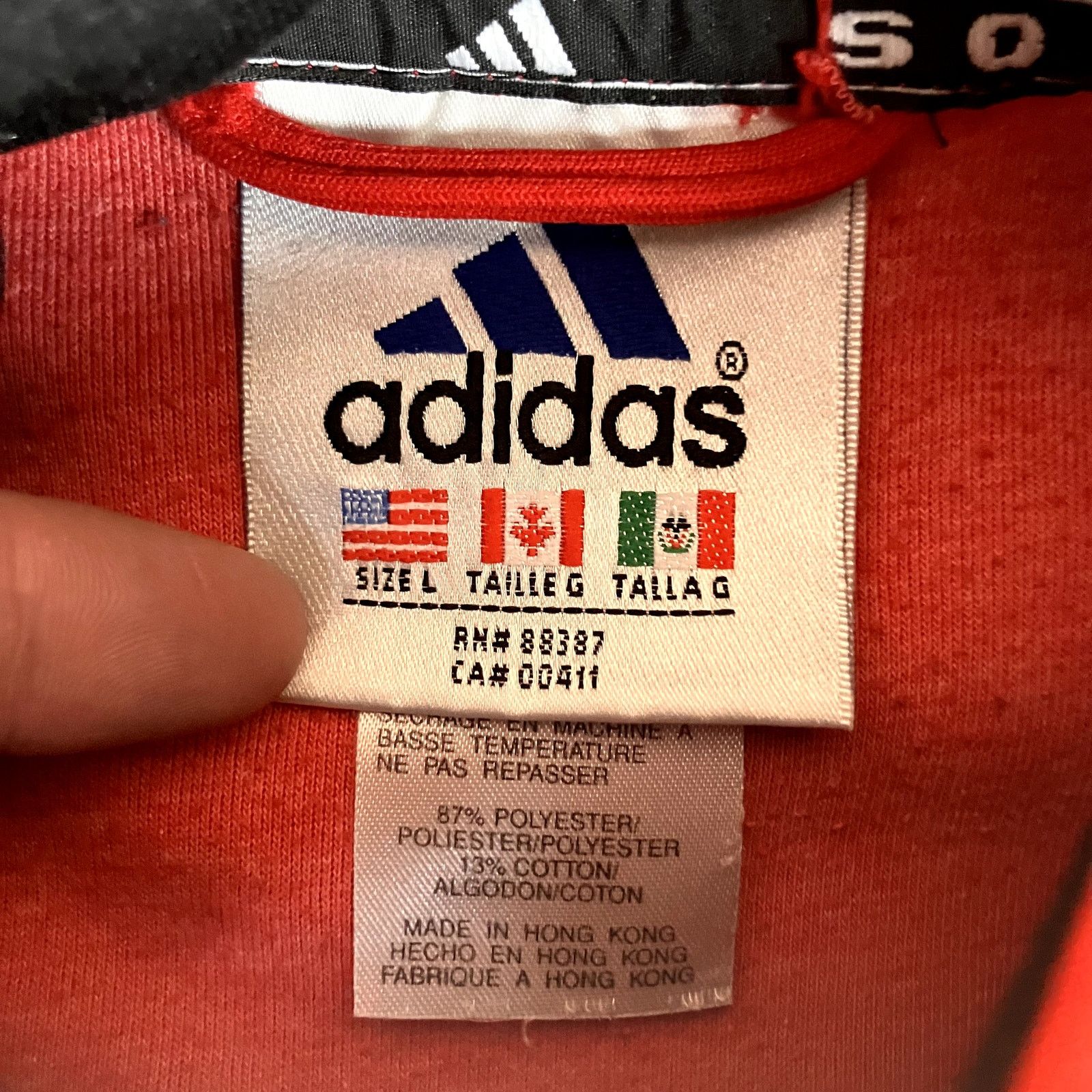Adidas × Vintage Vintage 1998 Adidas France Training Camp Soccer Jacket Size US L / EU 52-54 / 3 - 5 Thumbnail