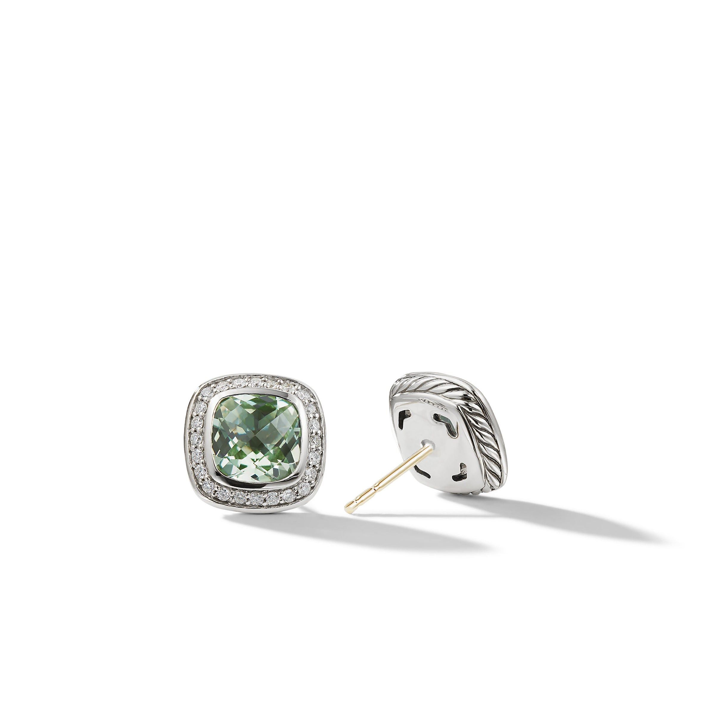 David Yurman o1w1db10525 E12310D Earrings in Silver & Garnet and Diamond Size ONE SIZE - 2 Thumbnail