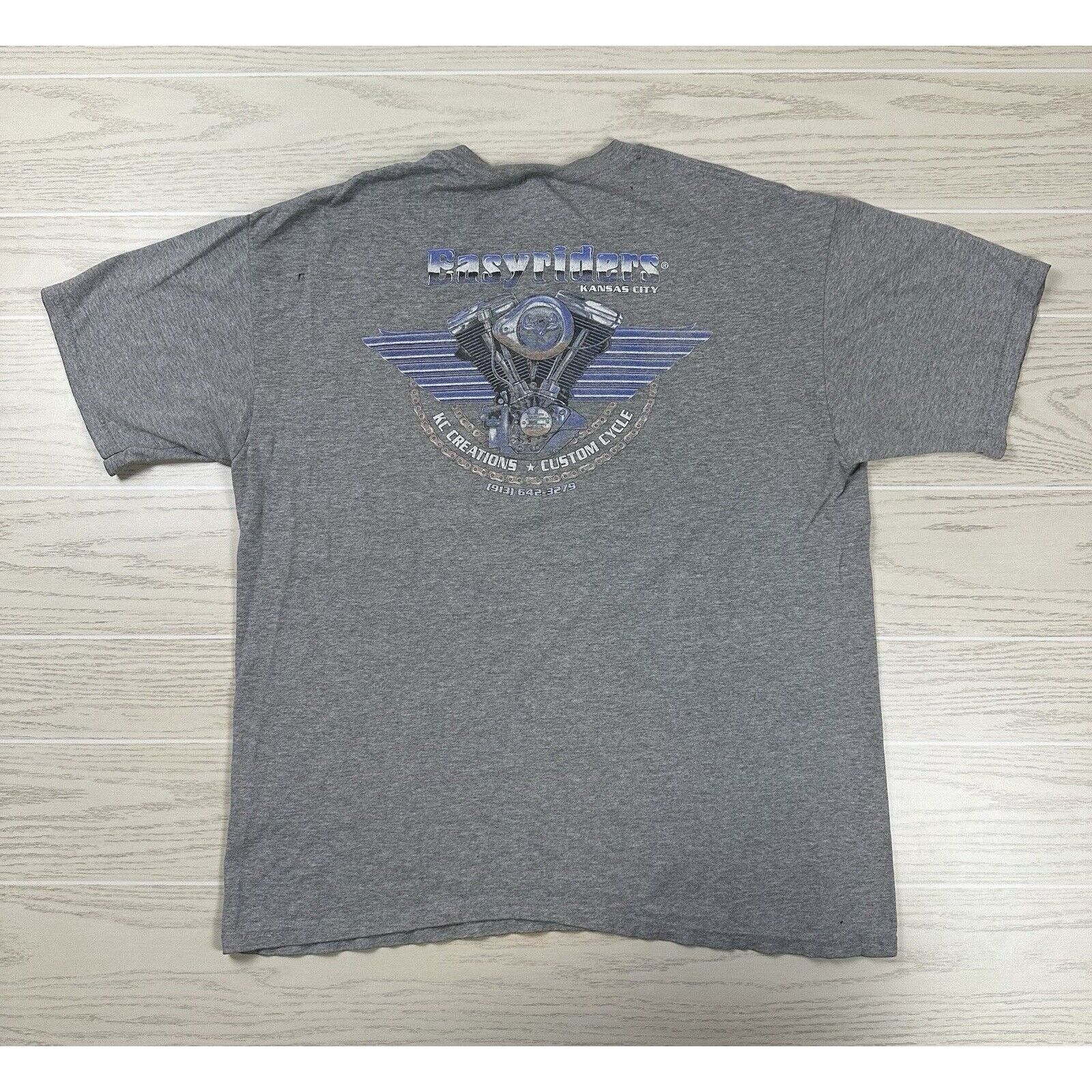 Anvil × Vintage Vintage EasyRiders Biker Shirt Size US XL / EU 56 / 4 - 7 Thumbnail