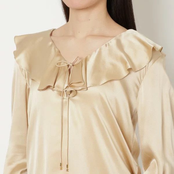 Celine o1y0725 Blouse in Sand Size S / US 4 / IT 40 - 2 Thumbnail