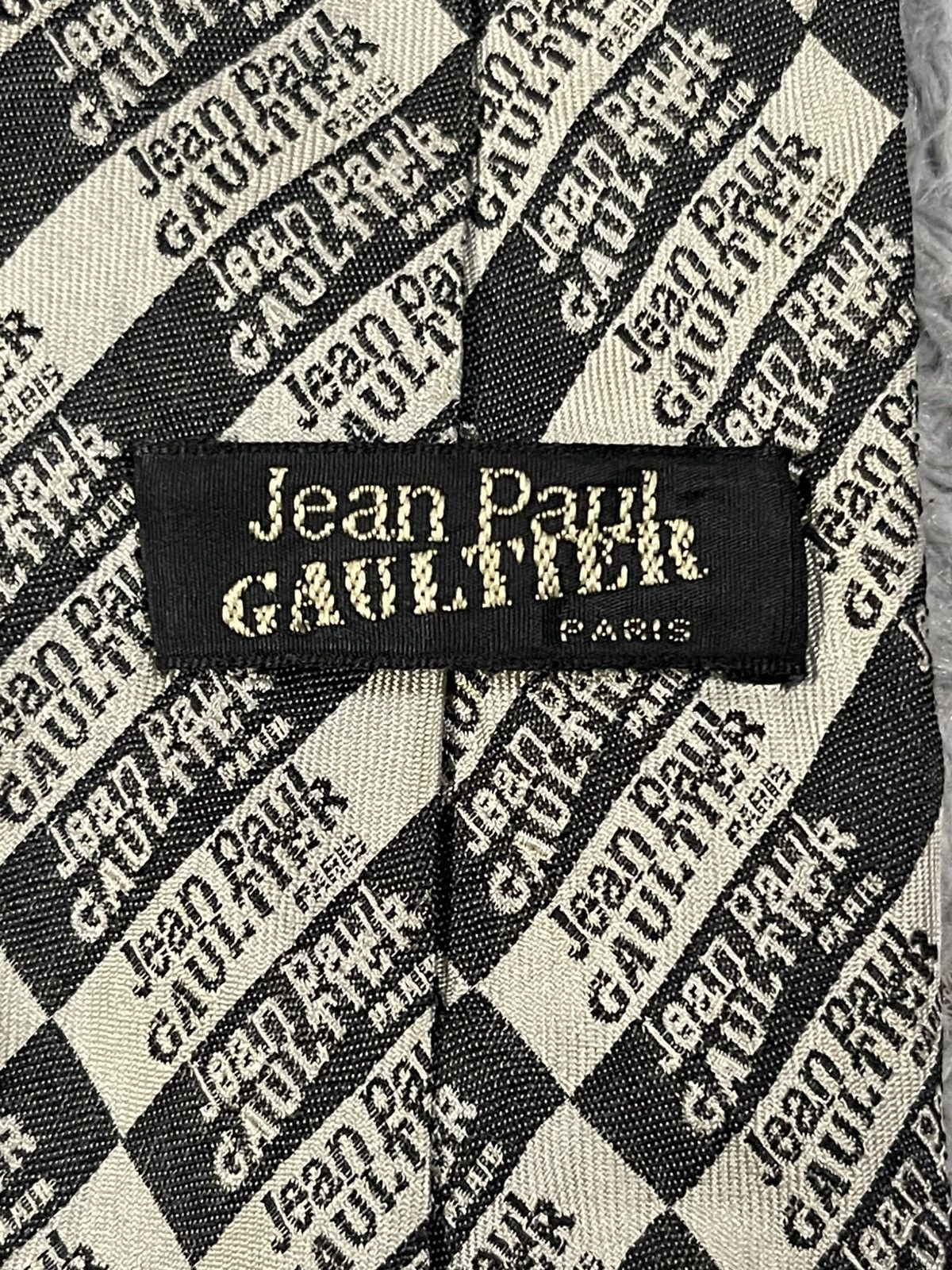 Jean Paul Gaultier RARE!!Jean Paul Gaultier Checker Board Neck Tie Spellout Size ONE SIZE - 5 Thumbnail