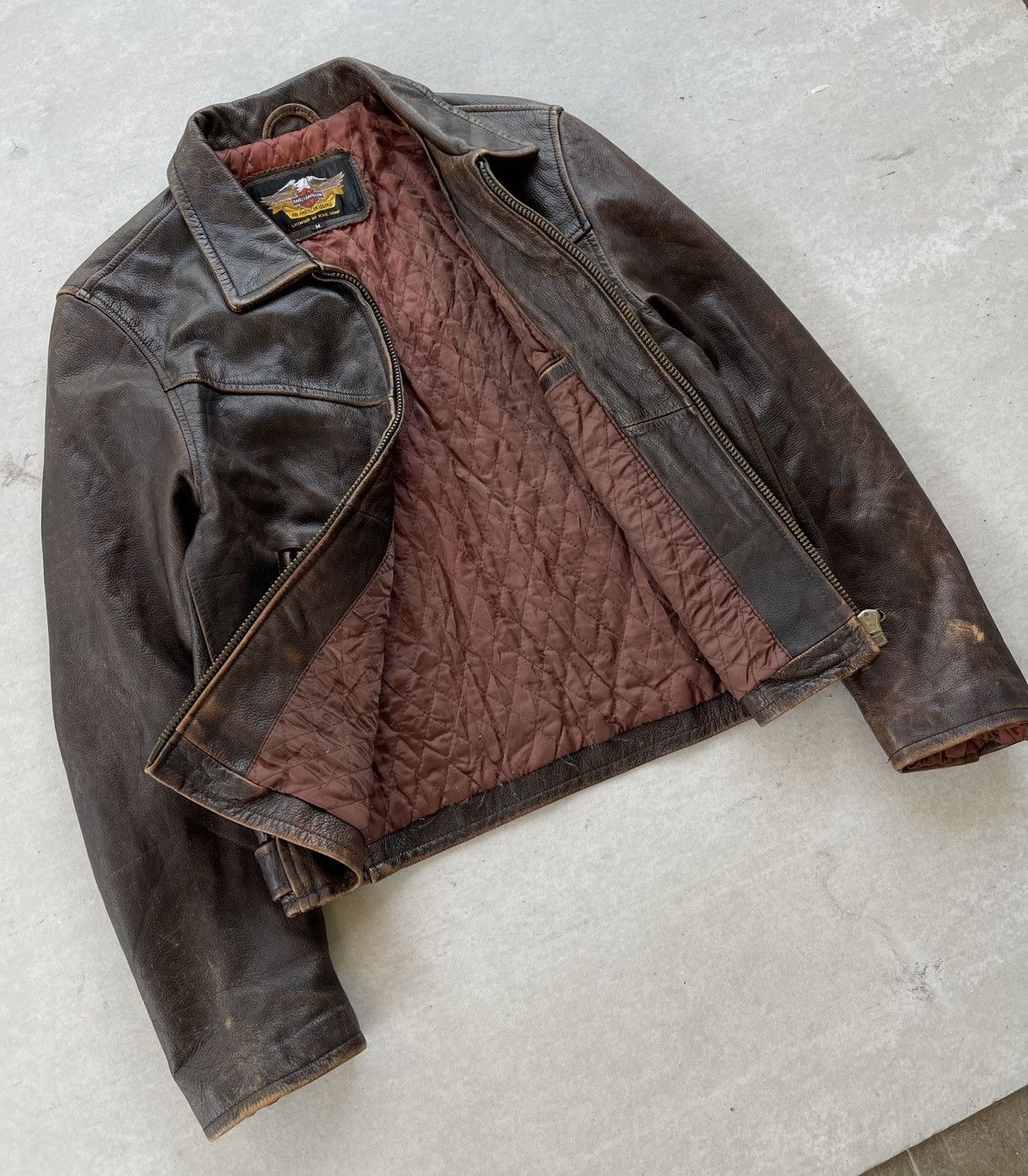 Harley Davidson 🔥Vintage 90's Harley Davidson Genuine Leather Moto Jacket Size US M / EU 48-50 / 2 - 11 Thumbnail