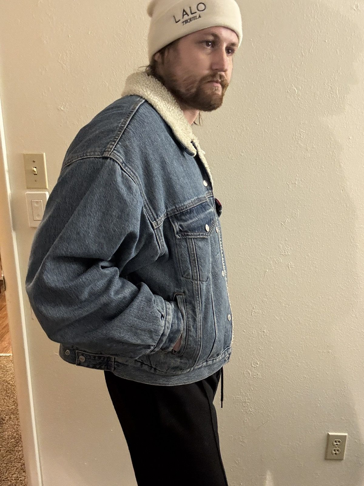 Levi's Classic Levi’s Sherpa Denim Trucker Jacket | Blue Wash Size US L / EU 52-54 / 3 - 4 Thumbnail