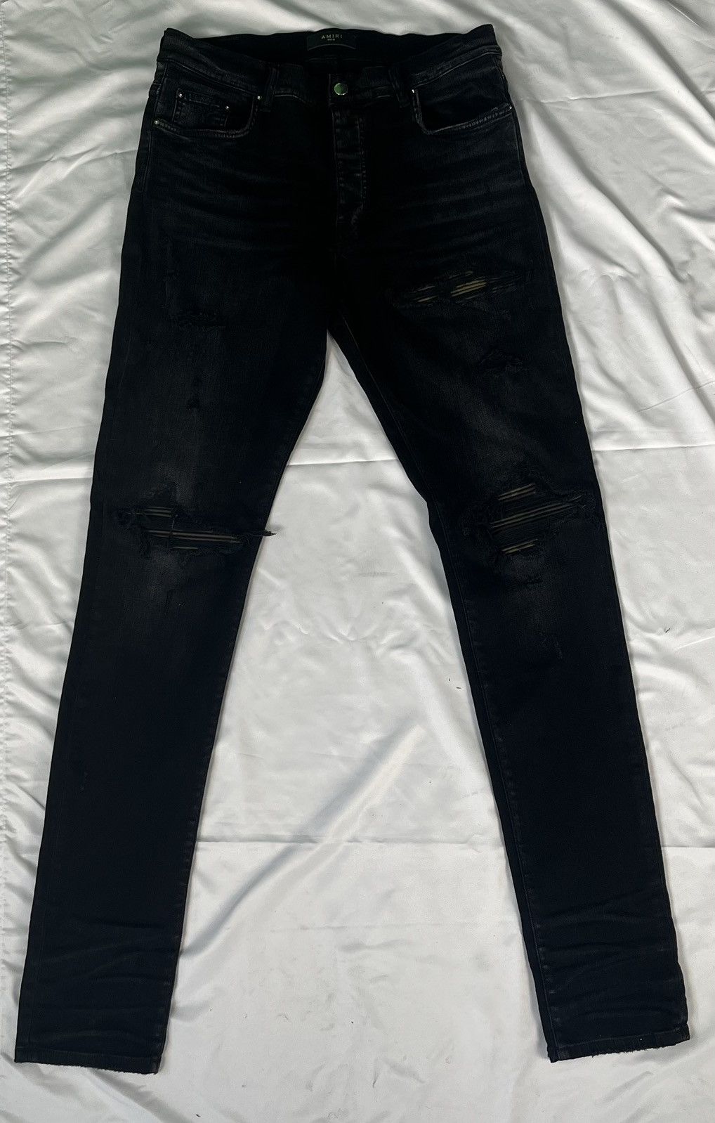 パンツ Amiri MX1 Leather Logo Jeans 30 Amiri 2017 OG MX1 Leather Patch Jeans in Black Size 30 | eBay